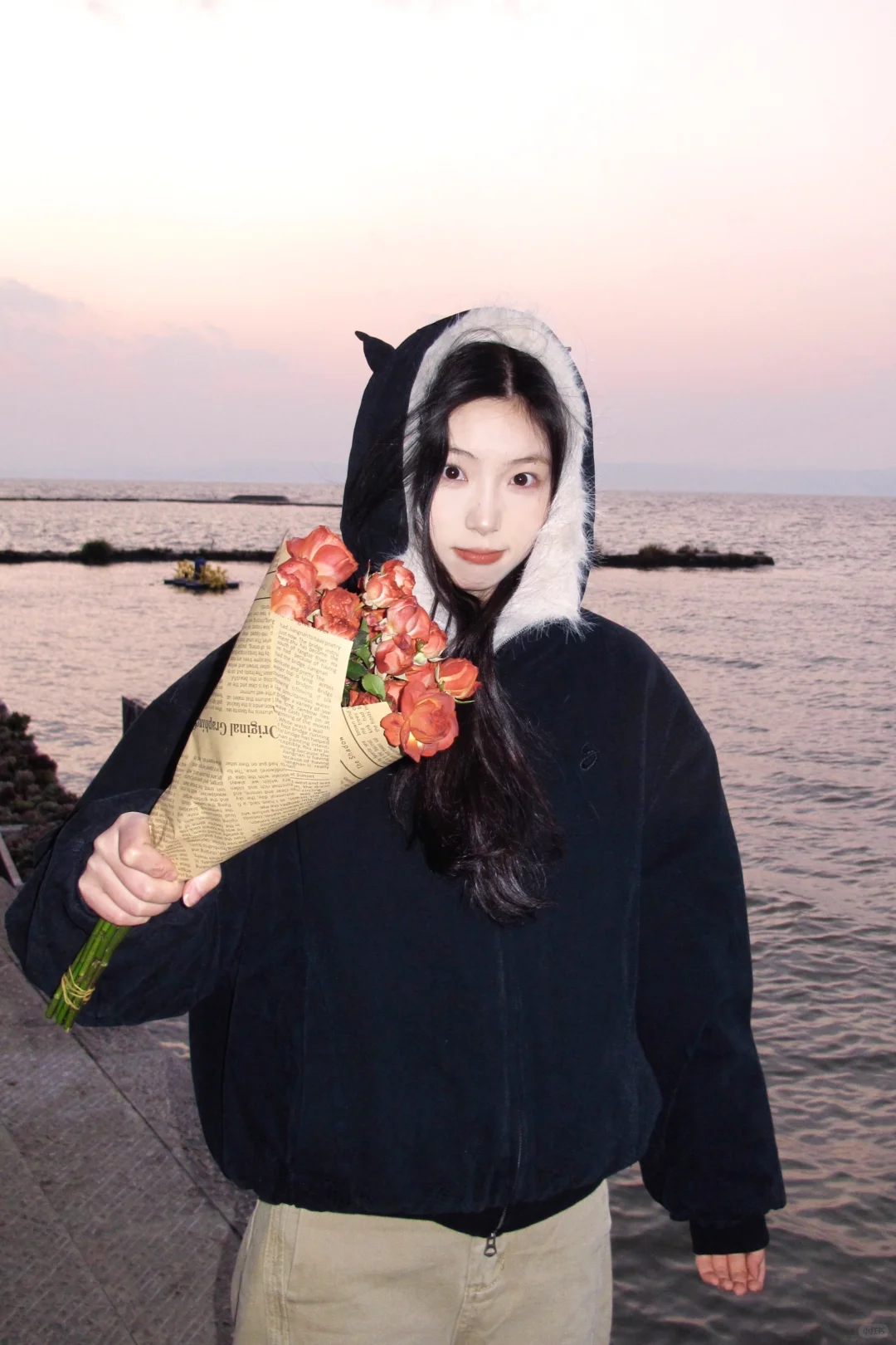 海晏村的日落时刻 也太出片啦