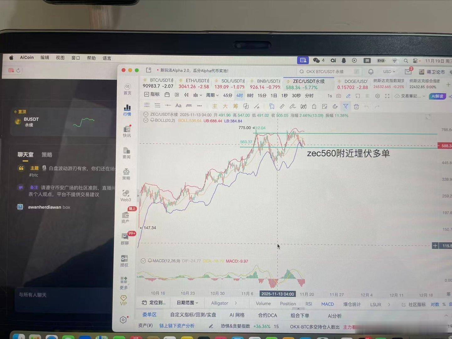 短空下来之后可以全部离场，你们都跑了吗？现在BTC，ETH.ZEC关键支撑，全部