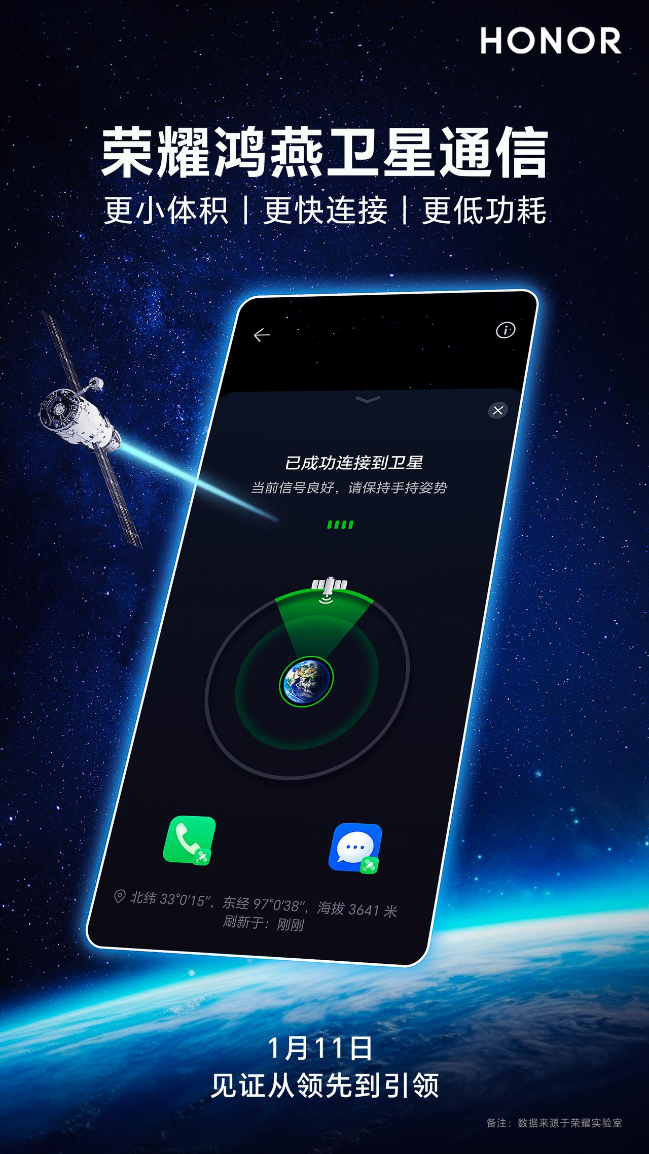 荣耀鸿燕卫星通信官宣！这项应急的技术在手机行业也逐渐普及了！[机智]