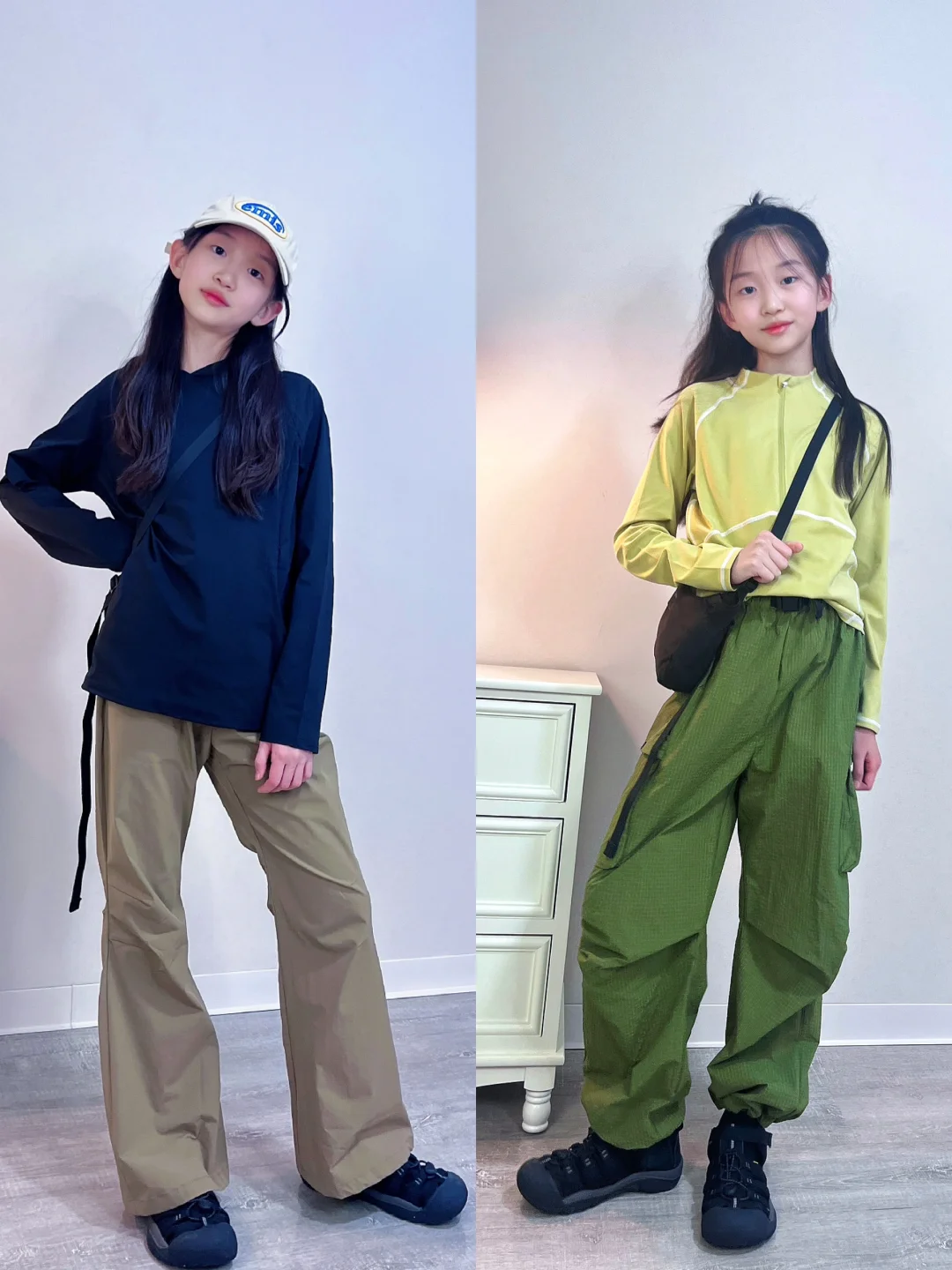 小学生的户外山系风穿搭