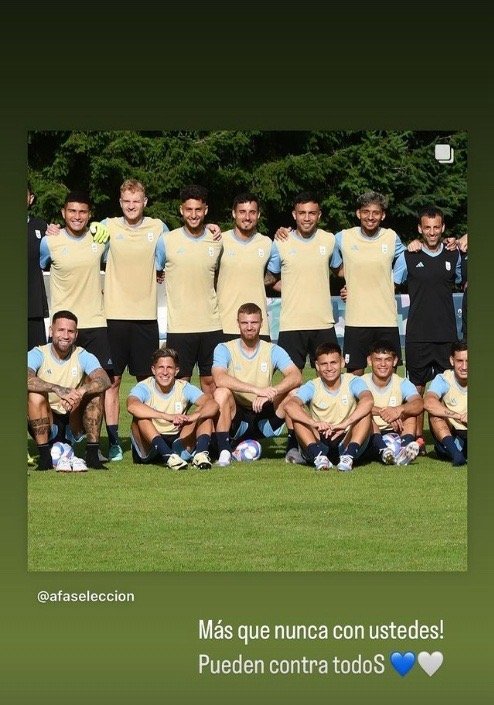 德保罗更新IG支持国奥队：“比以往任何时刻都更支持你们，你们能够战胜一切！”💙