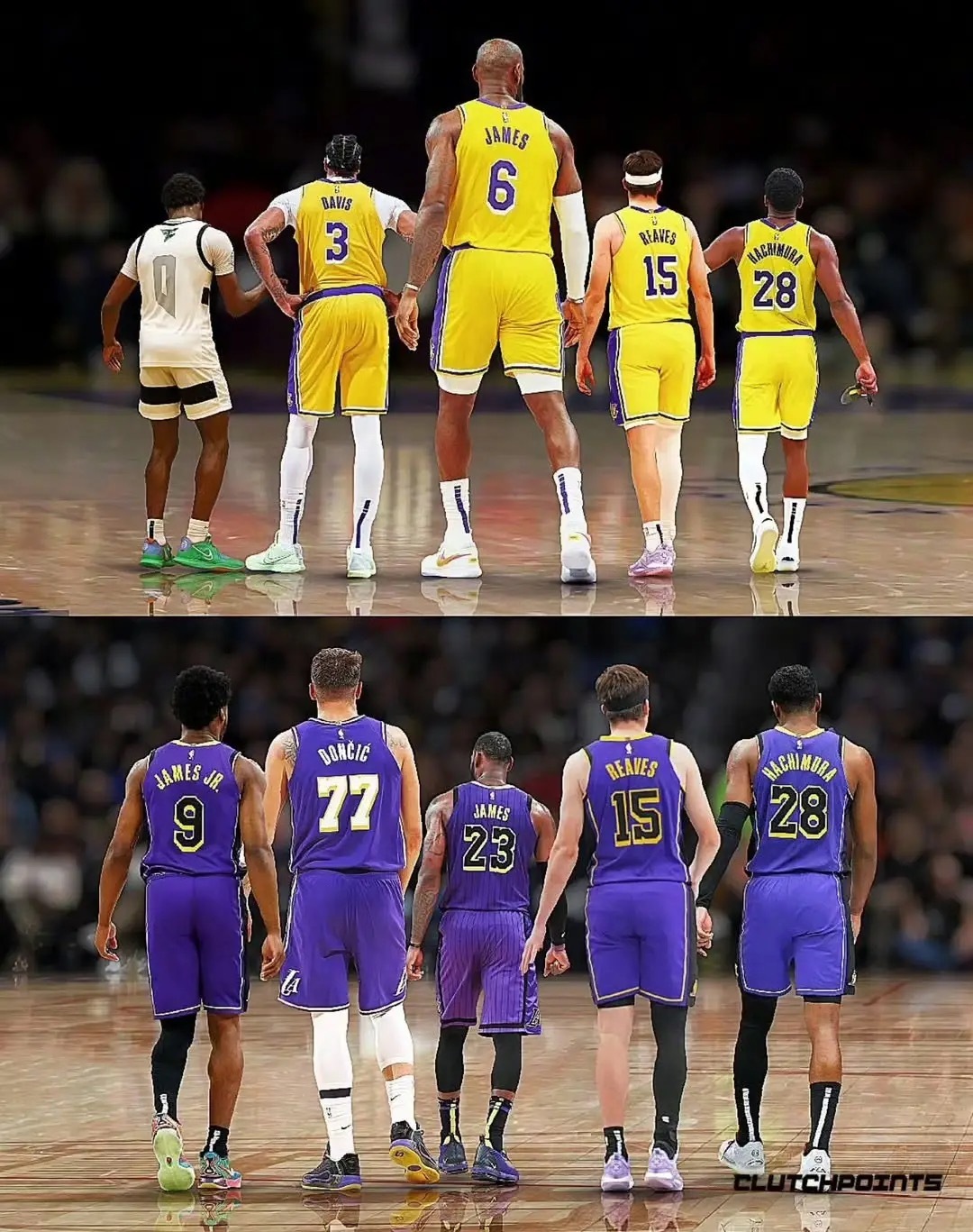 美媒晒图:现在轮到年轻人来带领勒布朗詹姆斯前进了！ 