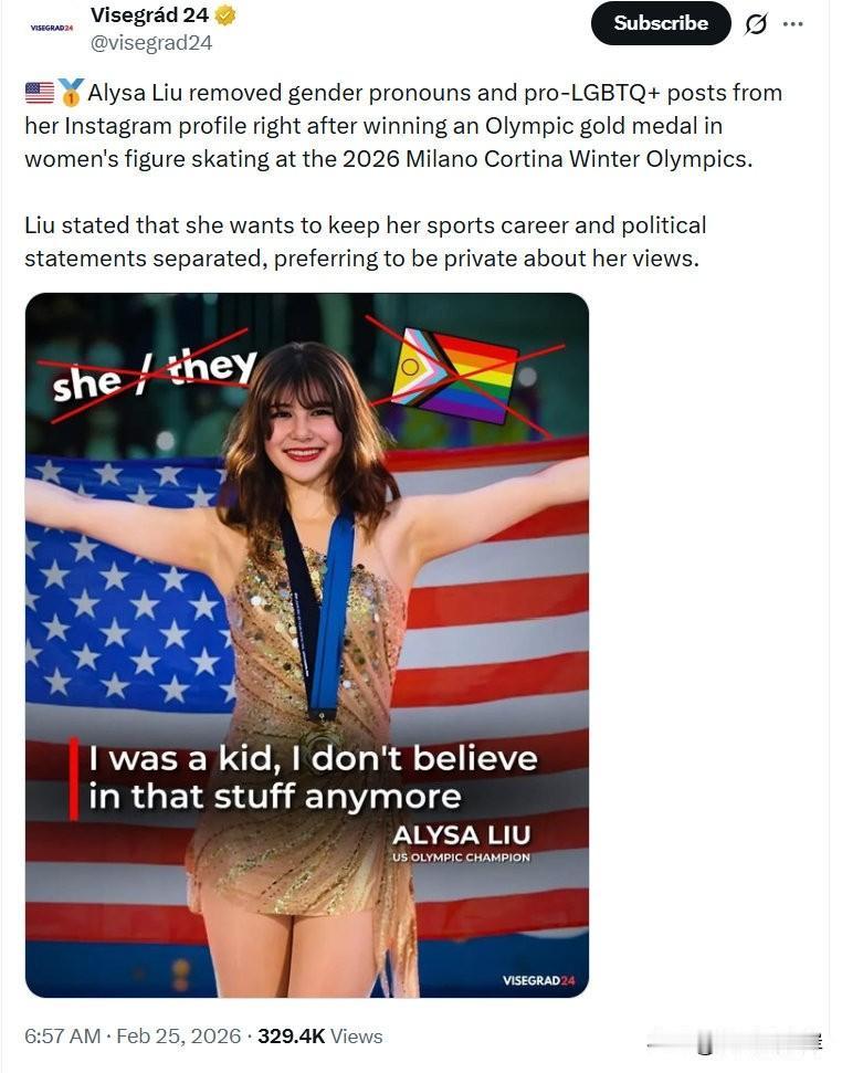 🇺🇸🥇Alysa Liu在2026年米兰-科尔蒂纳冬奥会女子花样滑冰项目夺