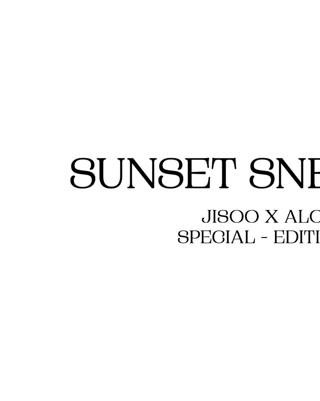 JISOO X alo special-edition Sunset Sneak