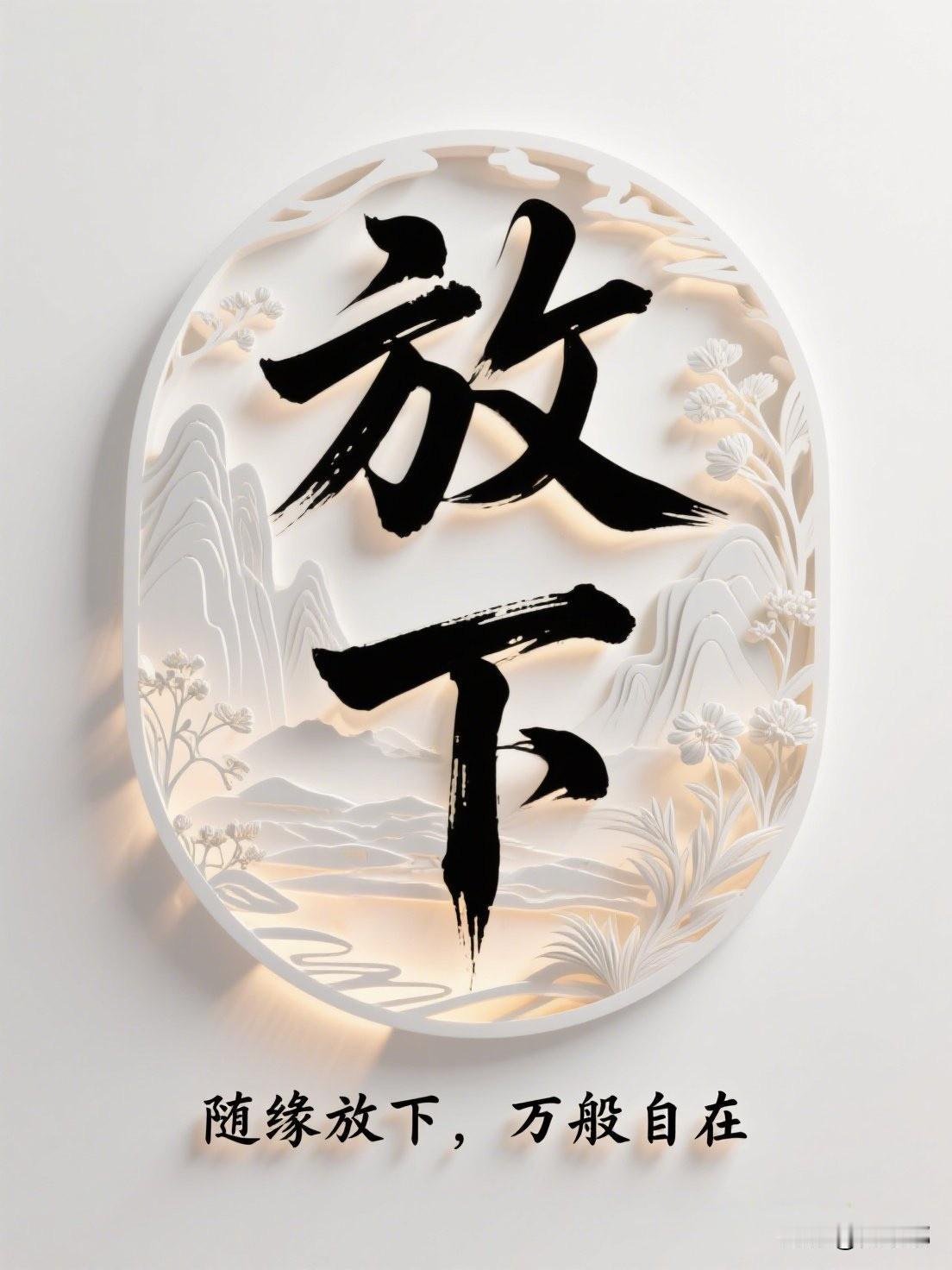 随缘放下，万般自在，放下即是解脱。[作揖]尽力之后能坦然接受结果。凡事不死缠烂打