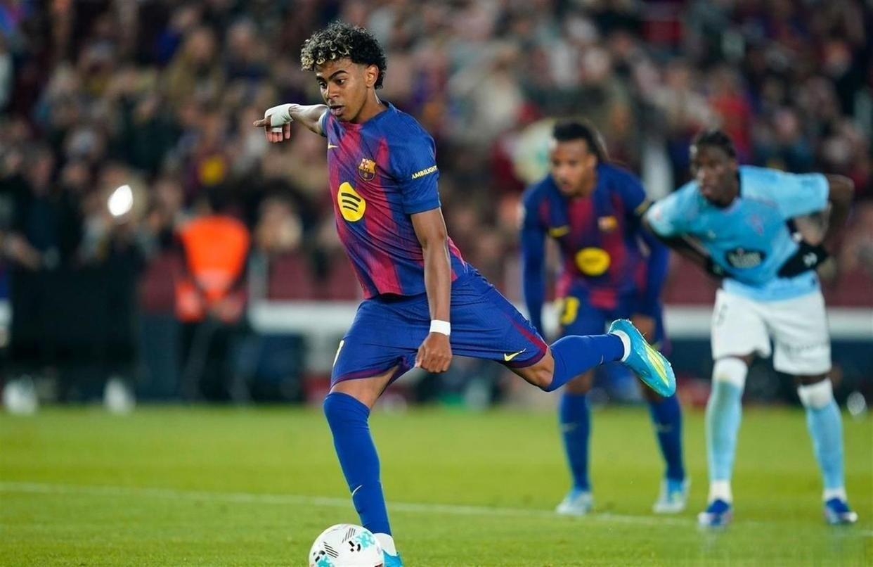 【西甲33轮，一场惨胜巴萨1-0击败塞尔塔，亚马尔伤退赛季报销】北京时间 4 月