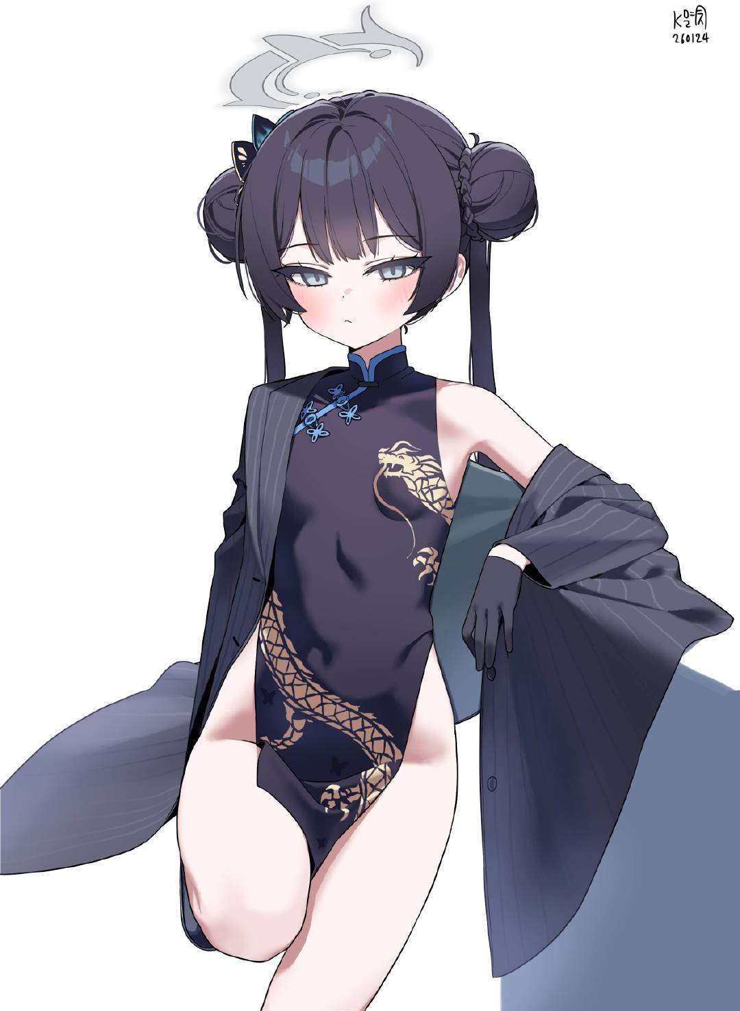 龙华妃咲——碧蓝档案——画师: K멸치•Kアンチョビ，网页链接