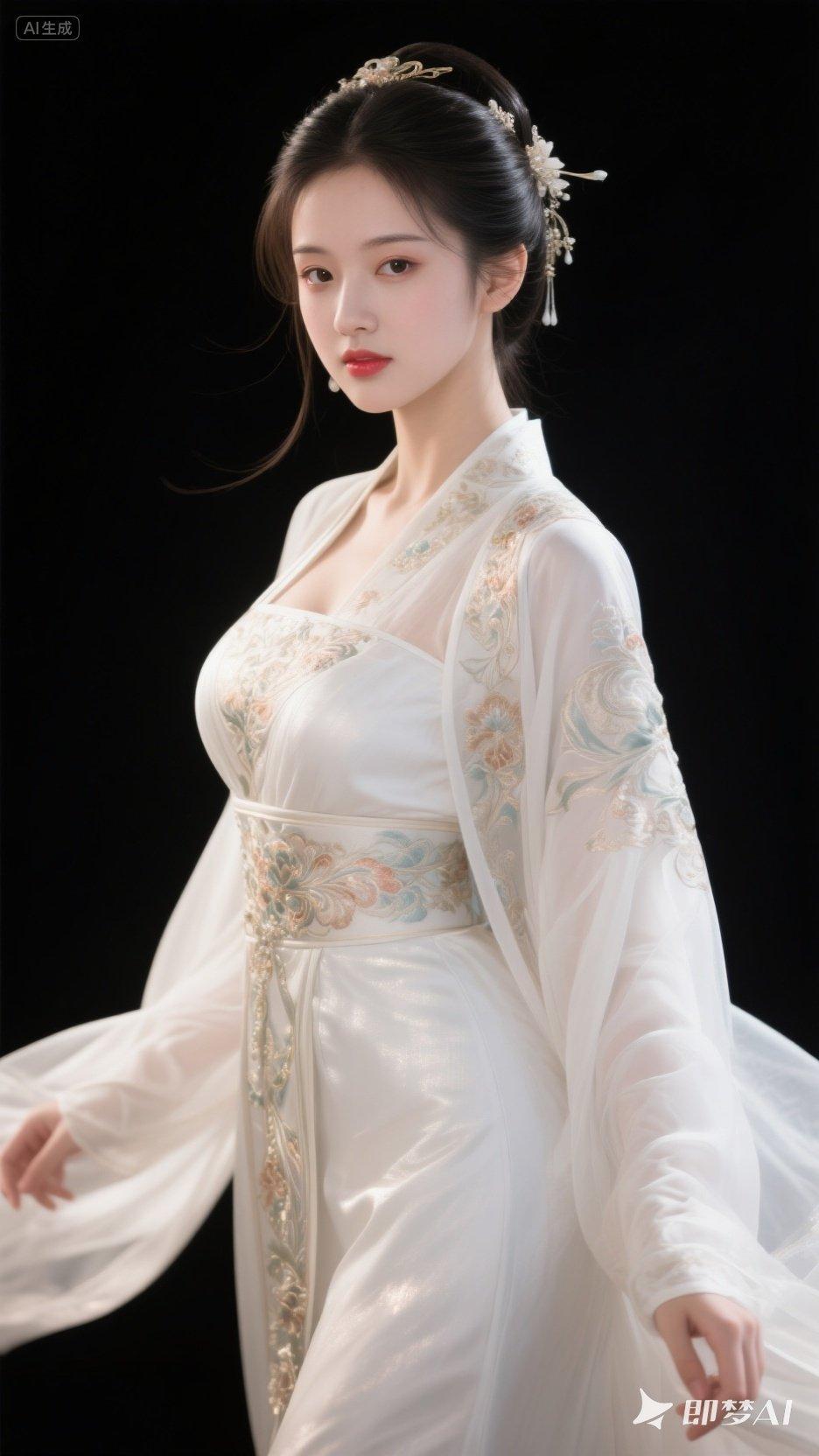 穿越时空的古典美人，一袭白衣，惊艳了时光