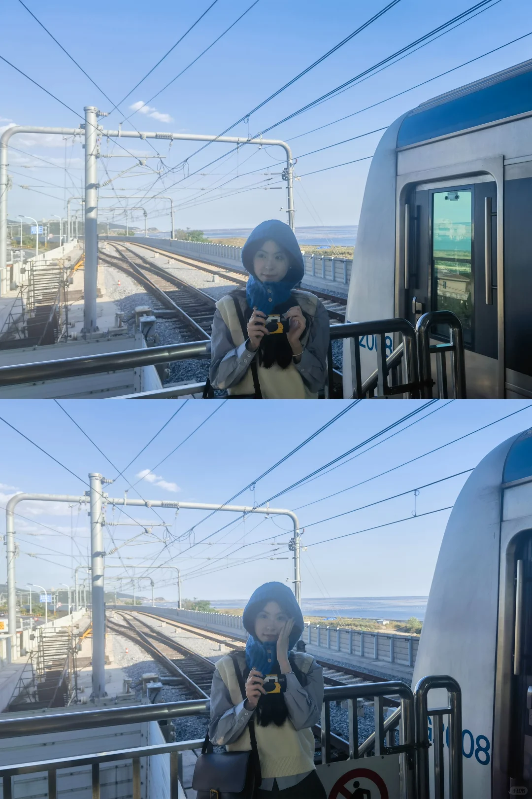 海边等车的小蓝帽🚇🌊