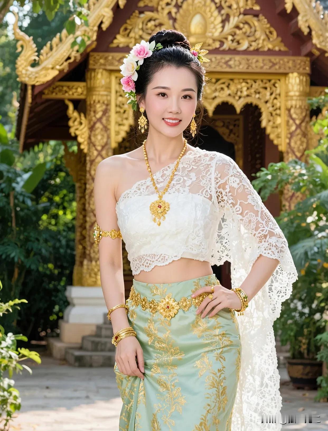 金钗玉佩映，笑语入画来。