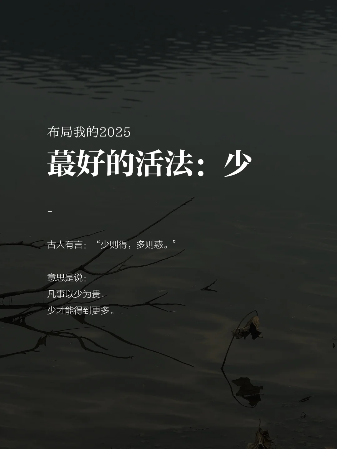 2025，蕞好的活法：“少”