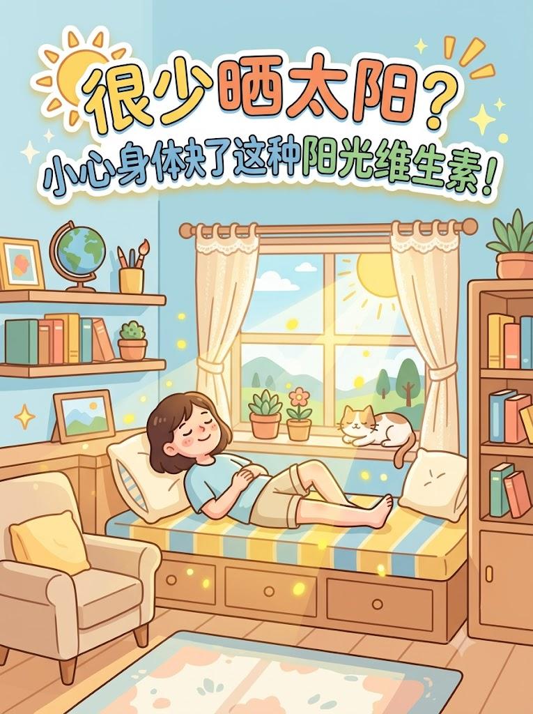 很少晒太阳？小心身体缺了这种“阳光维生素”！
有什么表现： 经常腰酸背痛、容易抽