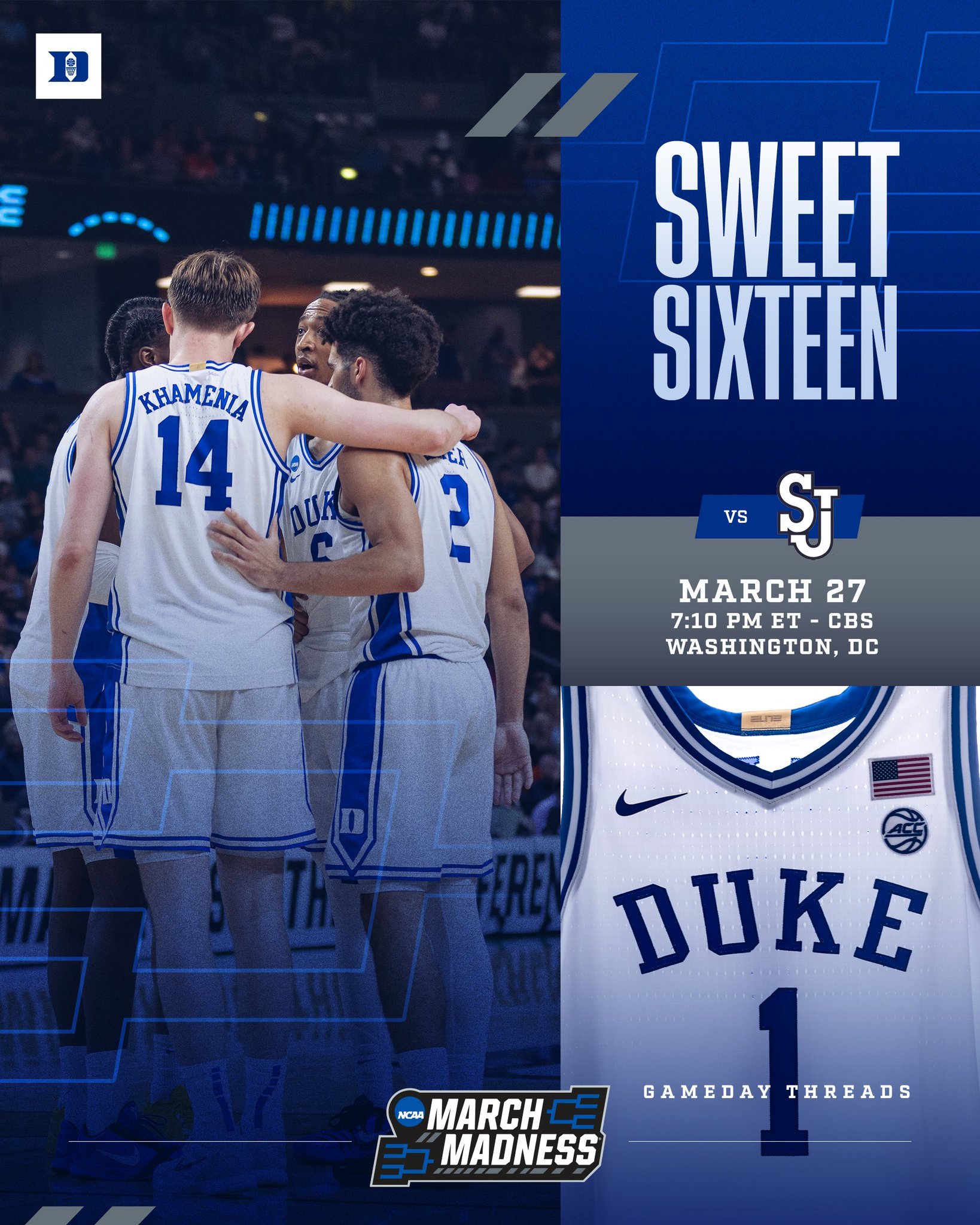 杜克男篮  比赛预告周五早上7：10对阵圣约翰大学 