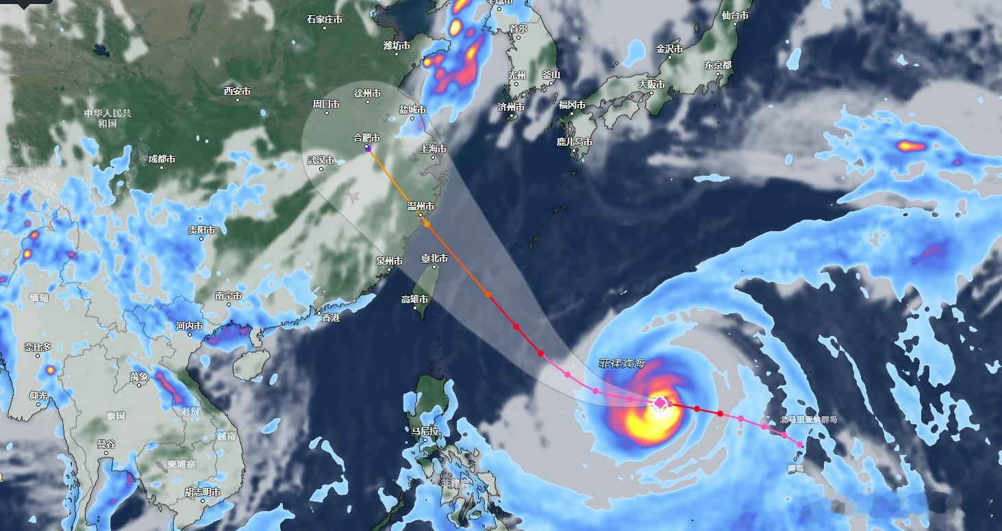 台风巴威登陆地点 超强台风巴威路径存在变数，其中一条高风险路线需安徽河南居民高度