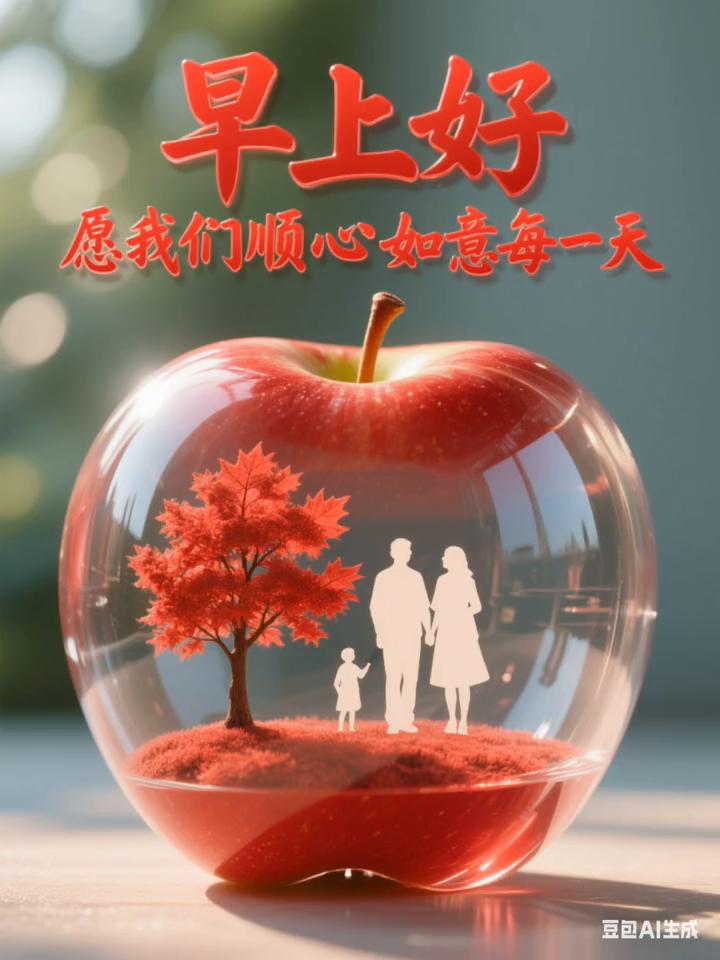 早上好，愿我们顺心如意每一天。豆包AI生成。