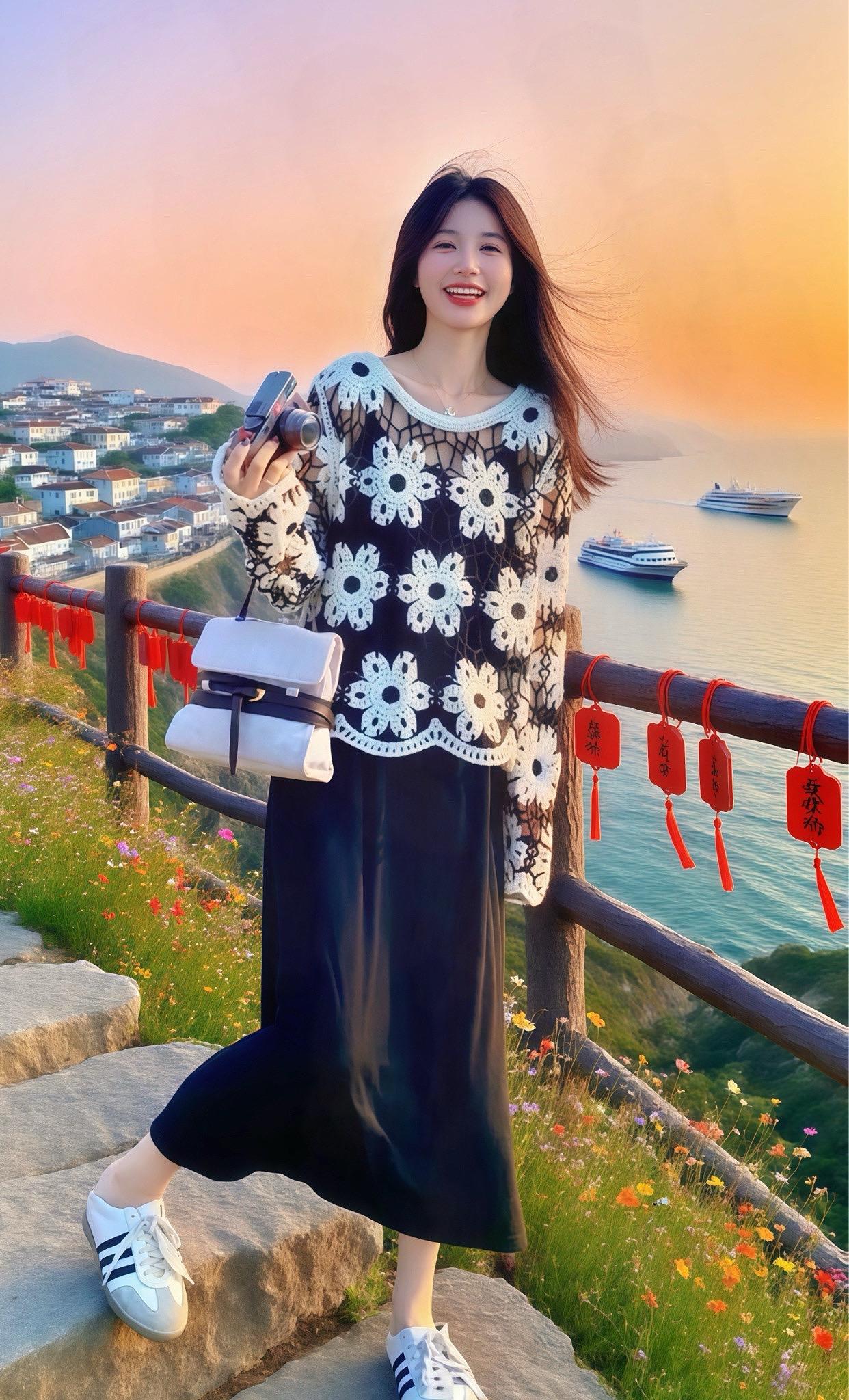 韩系镂空连衣裙👗。