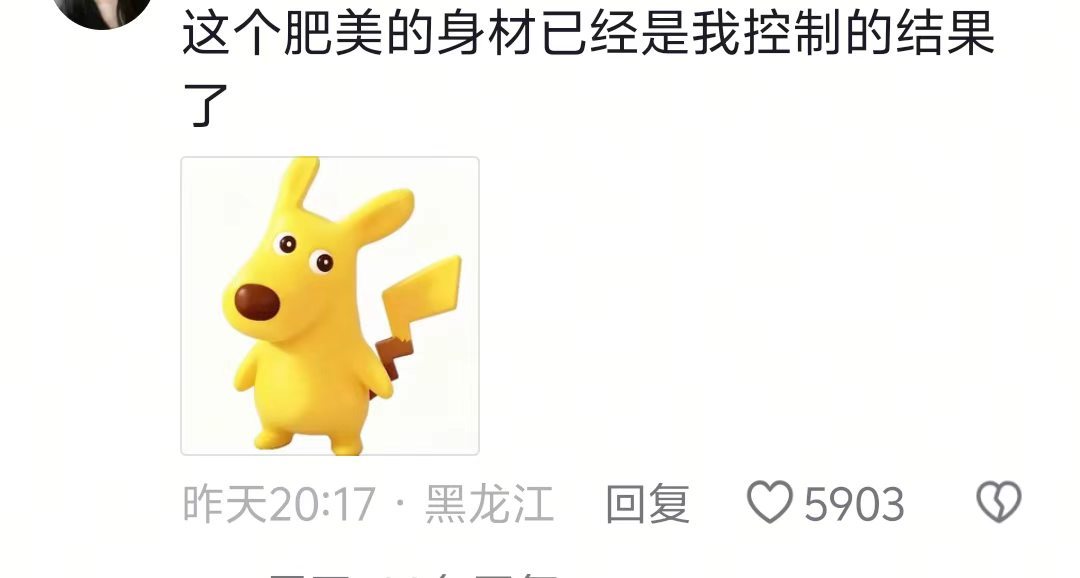 谁说世界上没有感同身受，这个一般般的身材已经是我控制的结果了