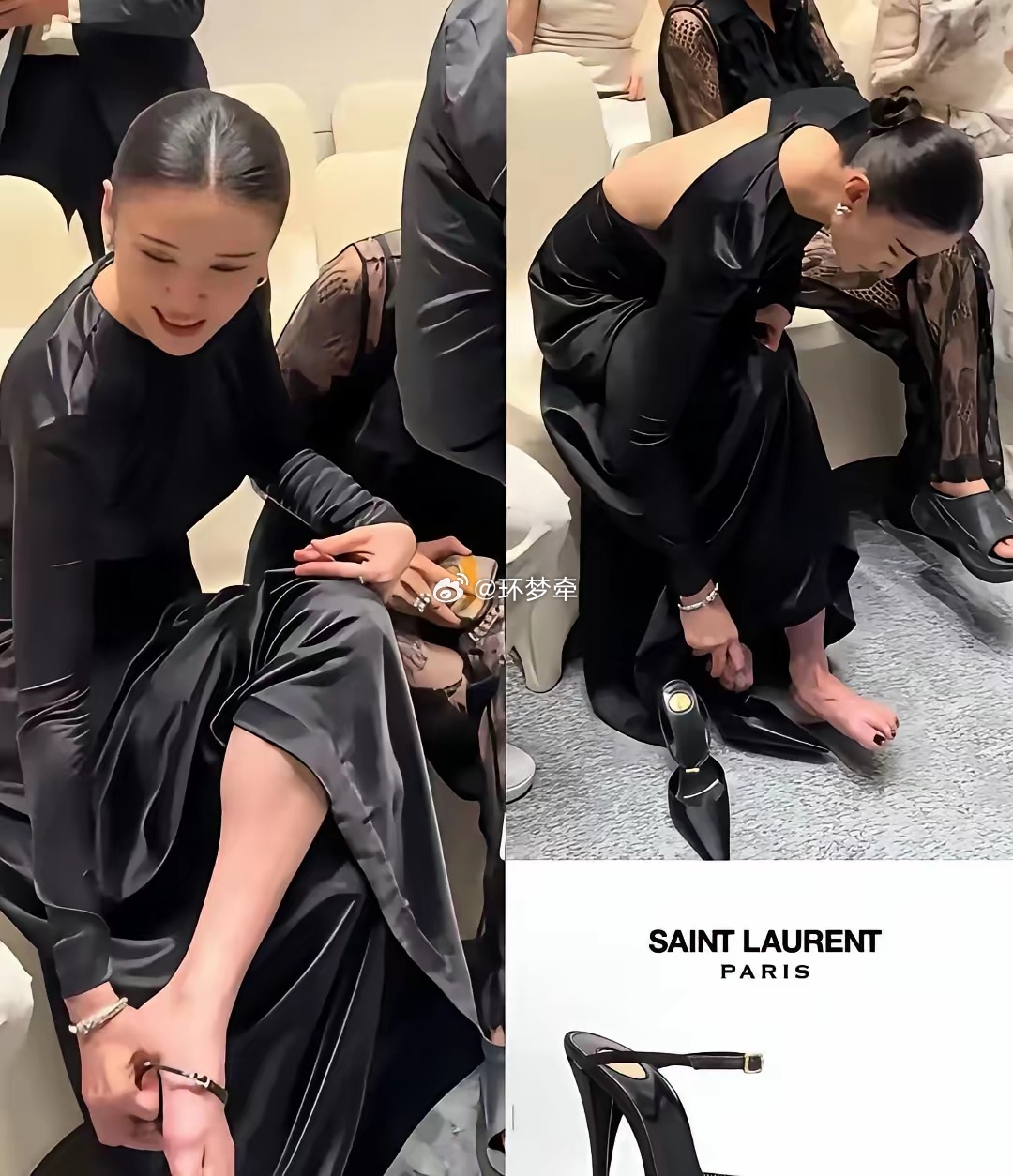 女明星不容易啊，谁发明的这高跟鞋，太恐怖了 