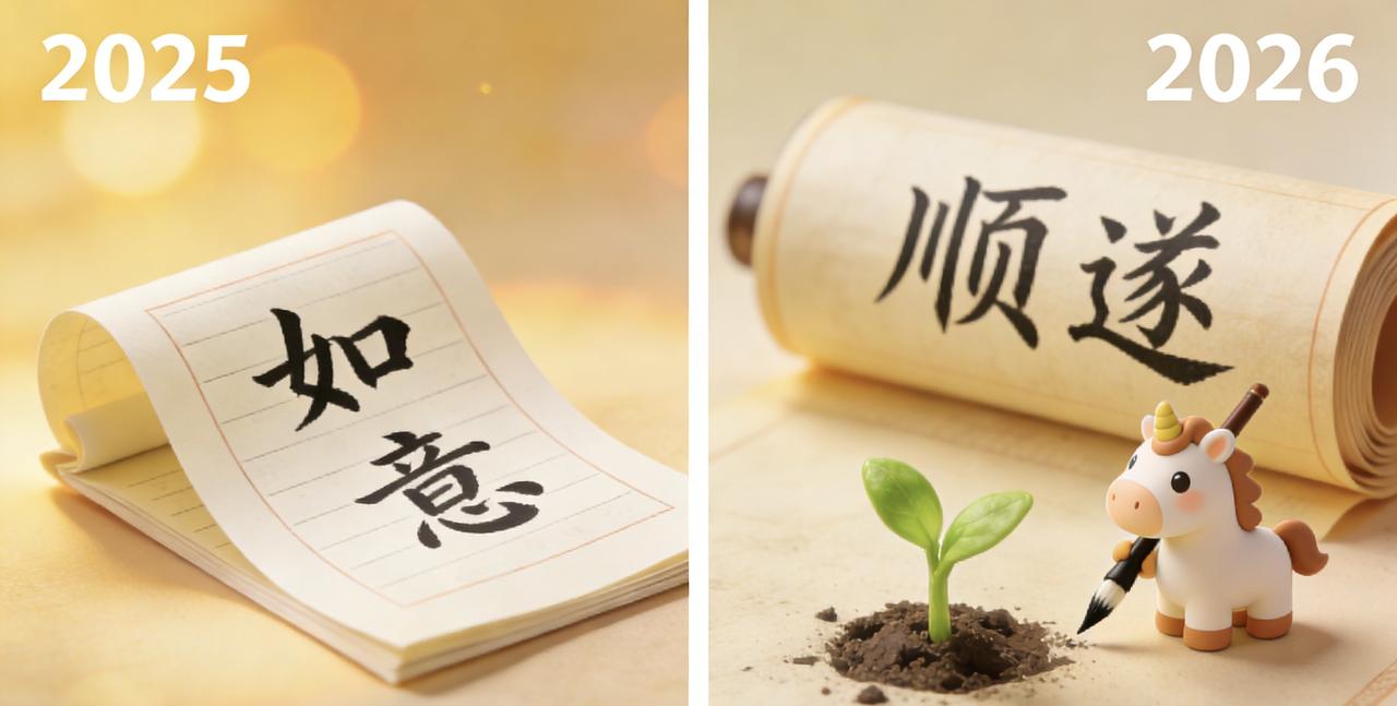 2025年交卷了！如意！
2026年开卷了！顺遂！