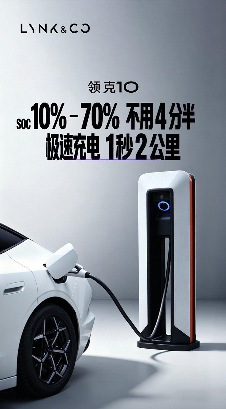 4月7日，吉利旗下领克品牌宣布，其搭载900V神盾金砖电池的领克10在充电速度上