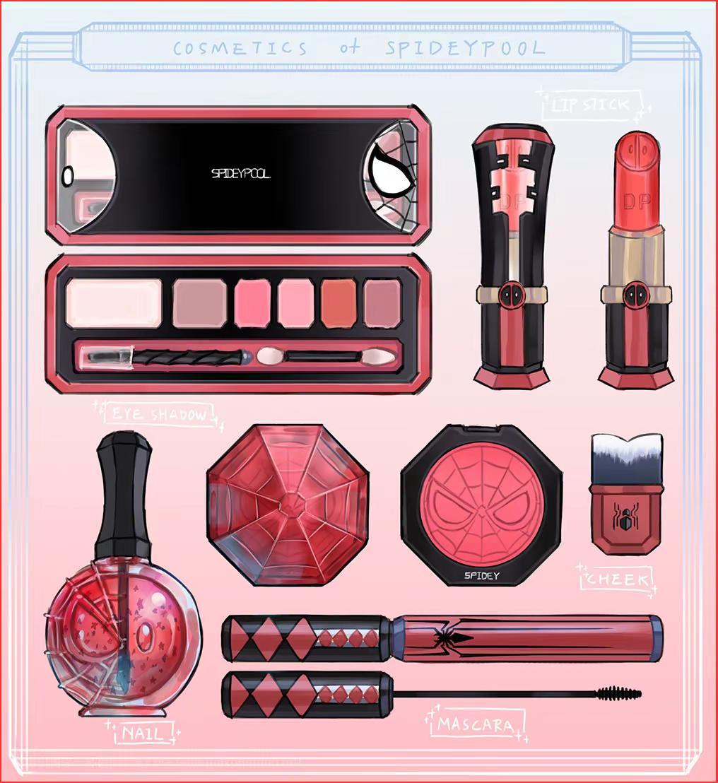 曾经脑的贱虫彩妆set。因为很满意单独发一下！我好喜欢画一些喜欢的cp主题的美妆