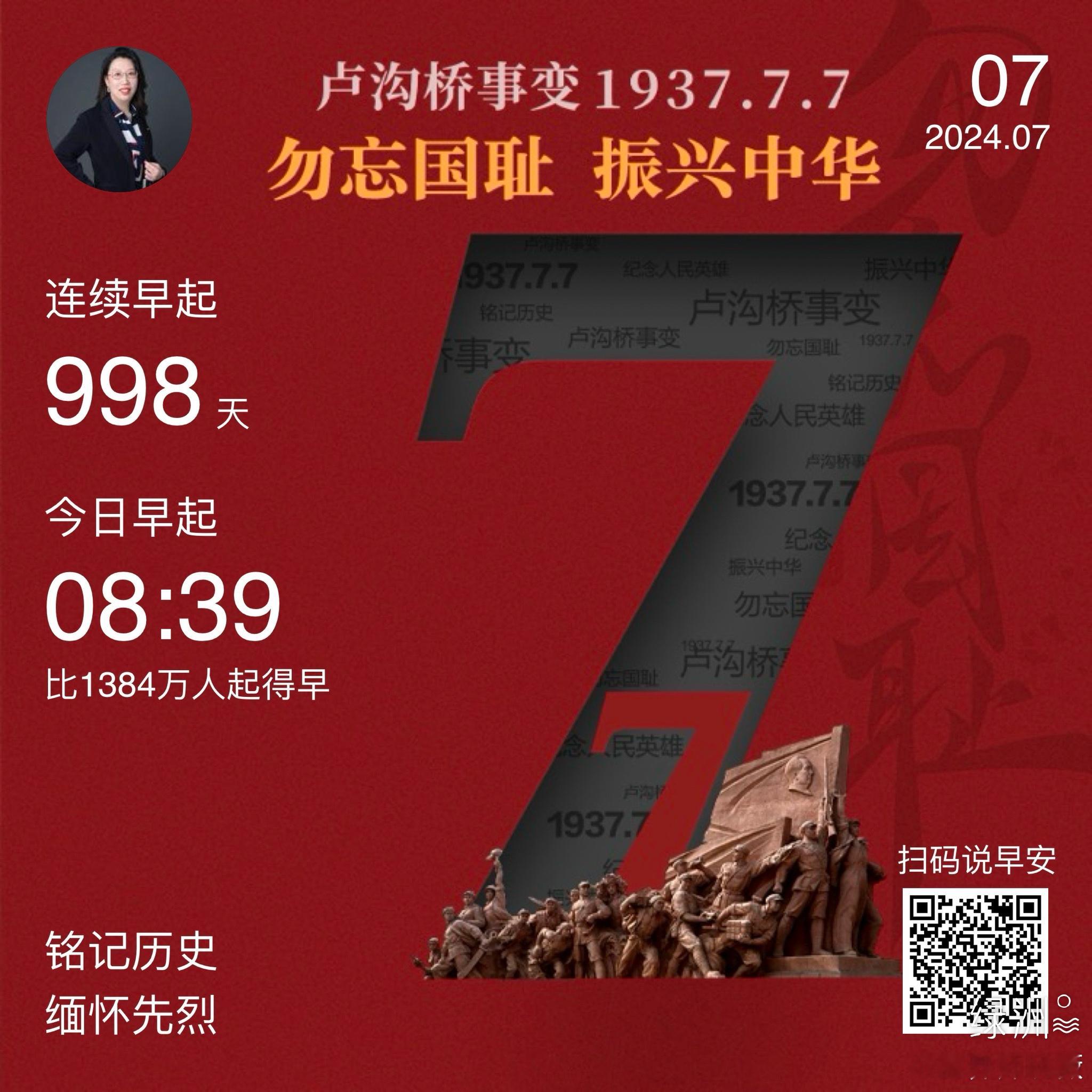 #早安#铭记历史缅怀先烈  ​​​
