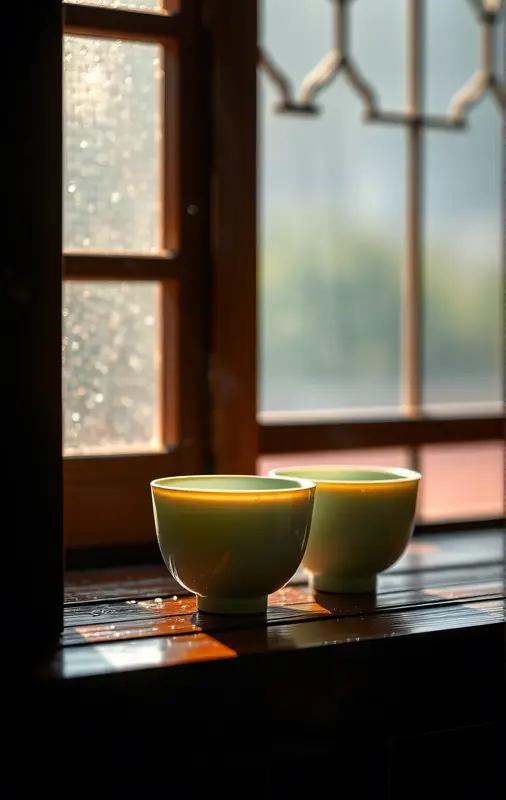 上联：廊上温酒春风暖；
下联：窗下茶香月色柔。