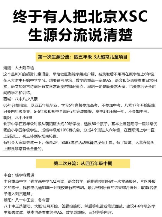 其实吧，海淀XSC生源分流已经很明显了...