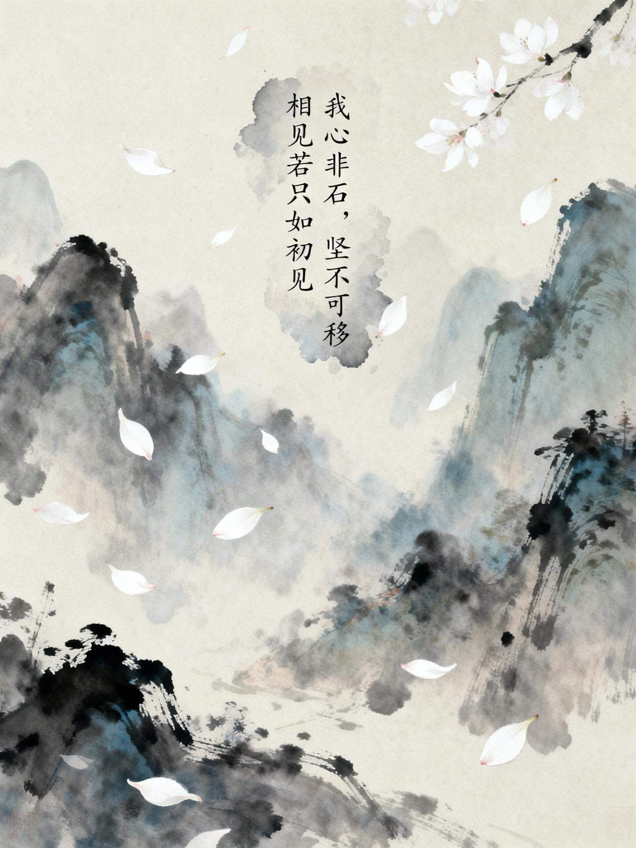 我心匪石，不可转；我心匪席，不可卷
相见若只如初见，这一世明明那么长，我们却停在