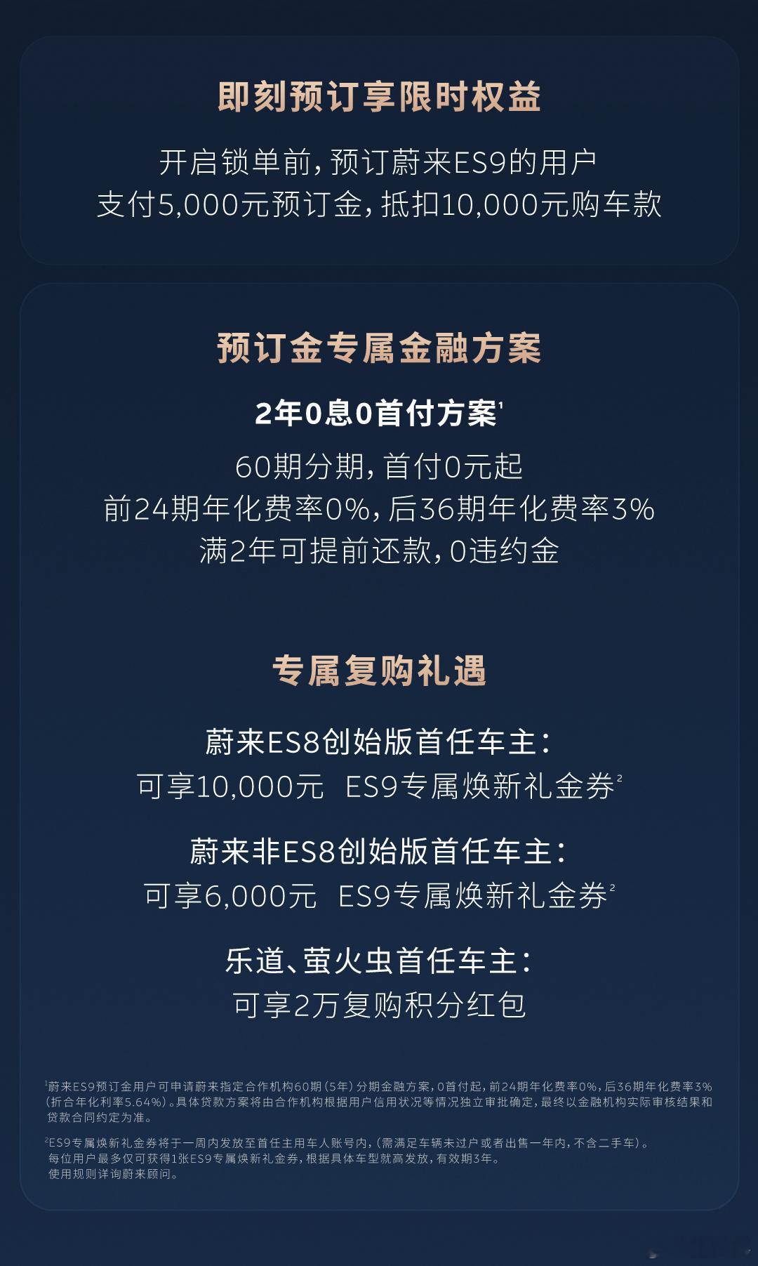 距离ES9上市不足10小时，5000抵扣10000的小订你值得下一个。毕竟，要是
