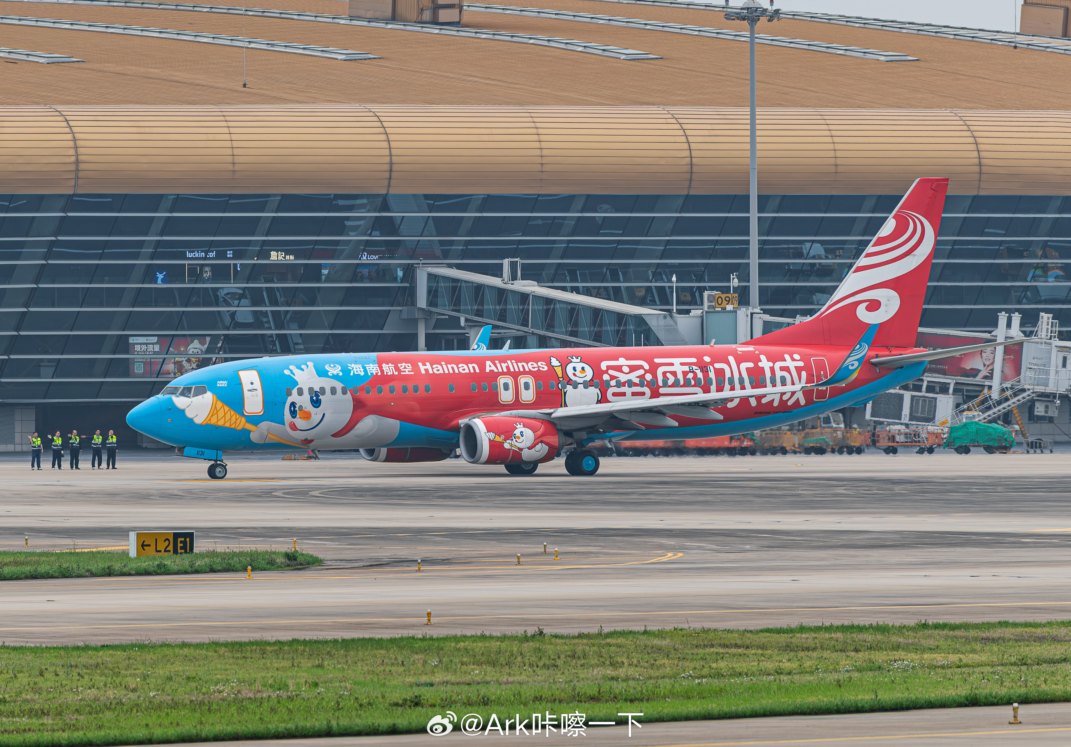 好家伙，泰国公主诗琳通从合肥去海南坐的飞机居然是海航的蜜雪冰城专号