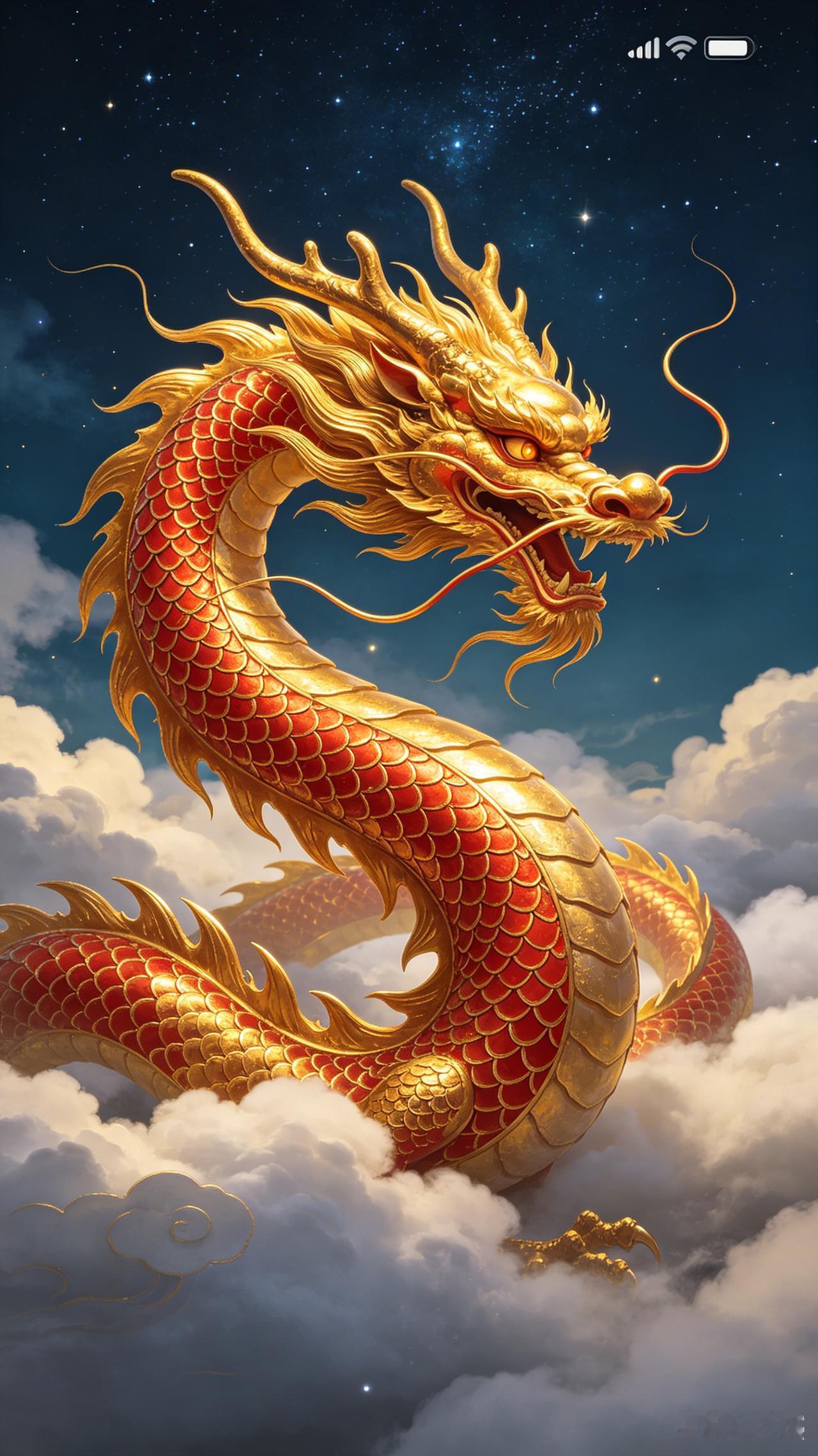 潜龙腾渊，鳞爪飞扬。龙，是华夏的图腾，是力量与祥瑞的象征。
这组手机壁纸，将龙的
