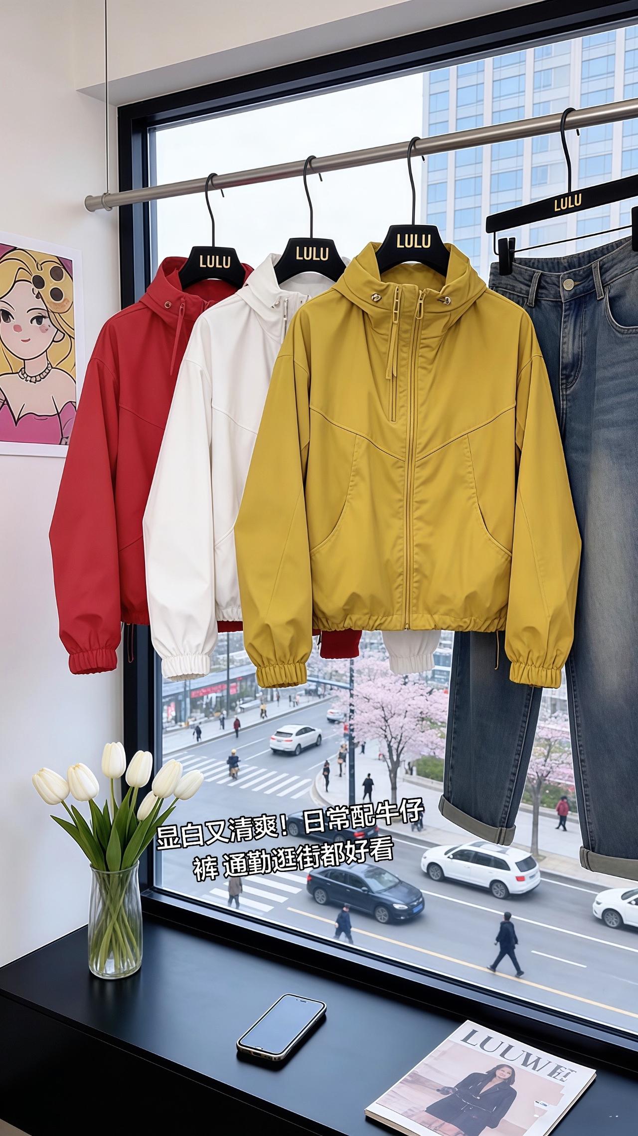 宽松连帽冲锋衣 洋气减龄 谁穿谁好看