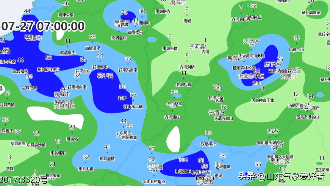 【最新:昨日山东最大雨量131.3毫米，降雨仍将频繁！】

受不稳定天气系统影响