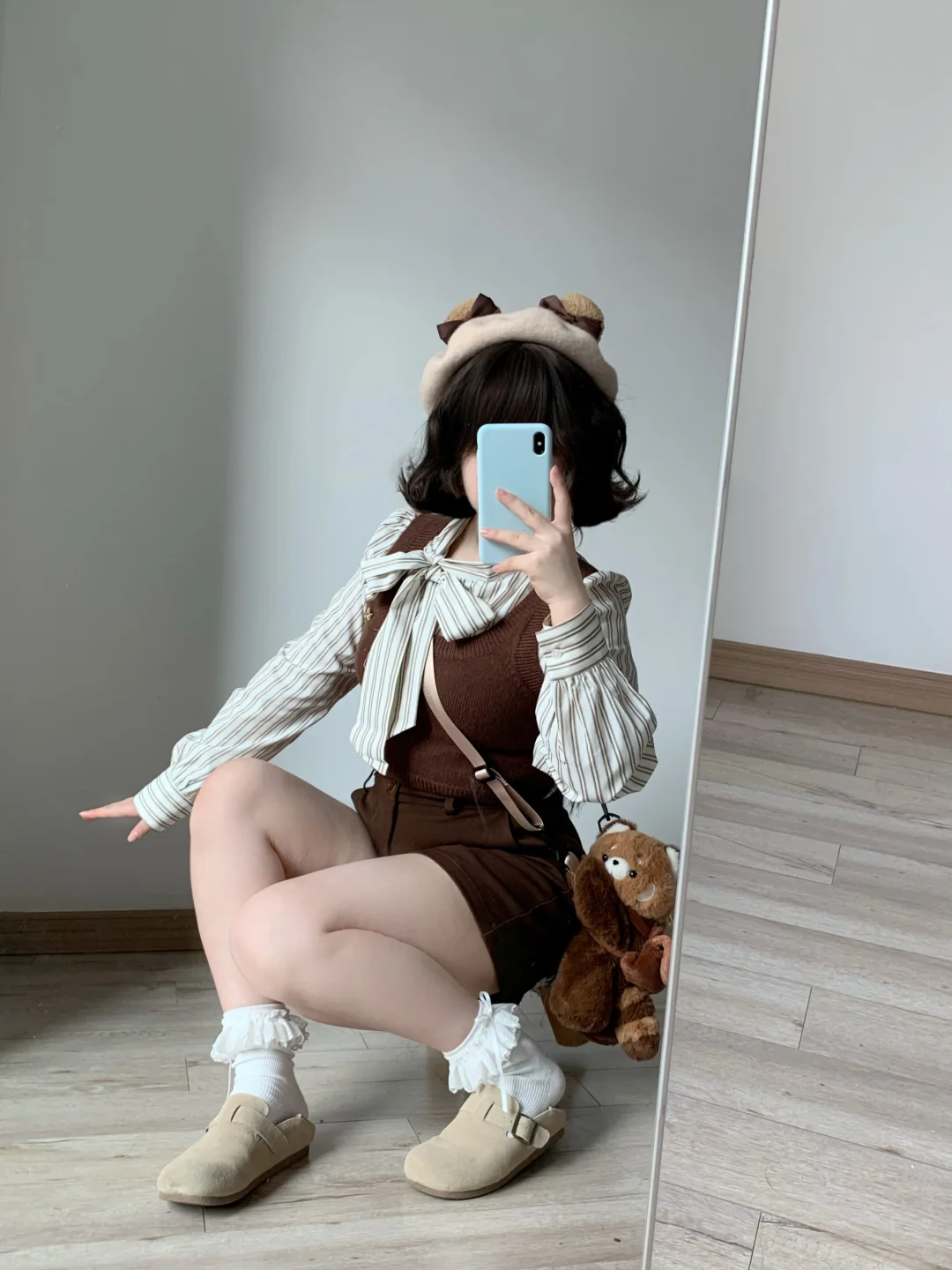 160 120｜微胖甜妹棕色系英伦风🍂这套好可爱