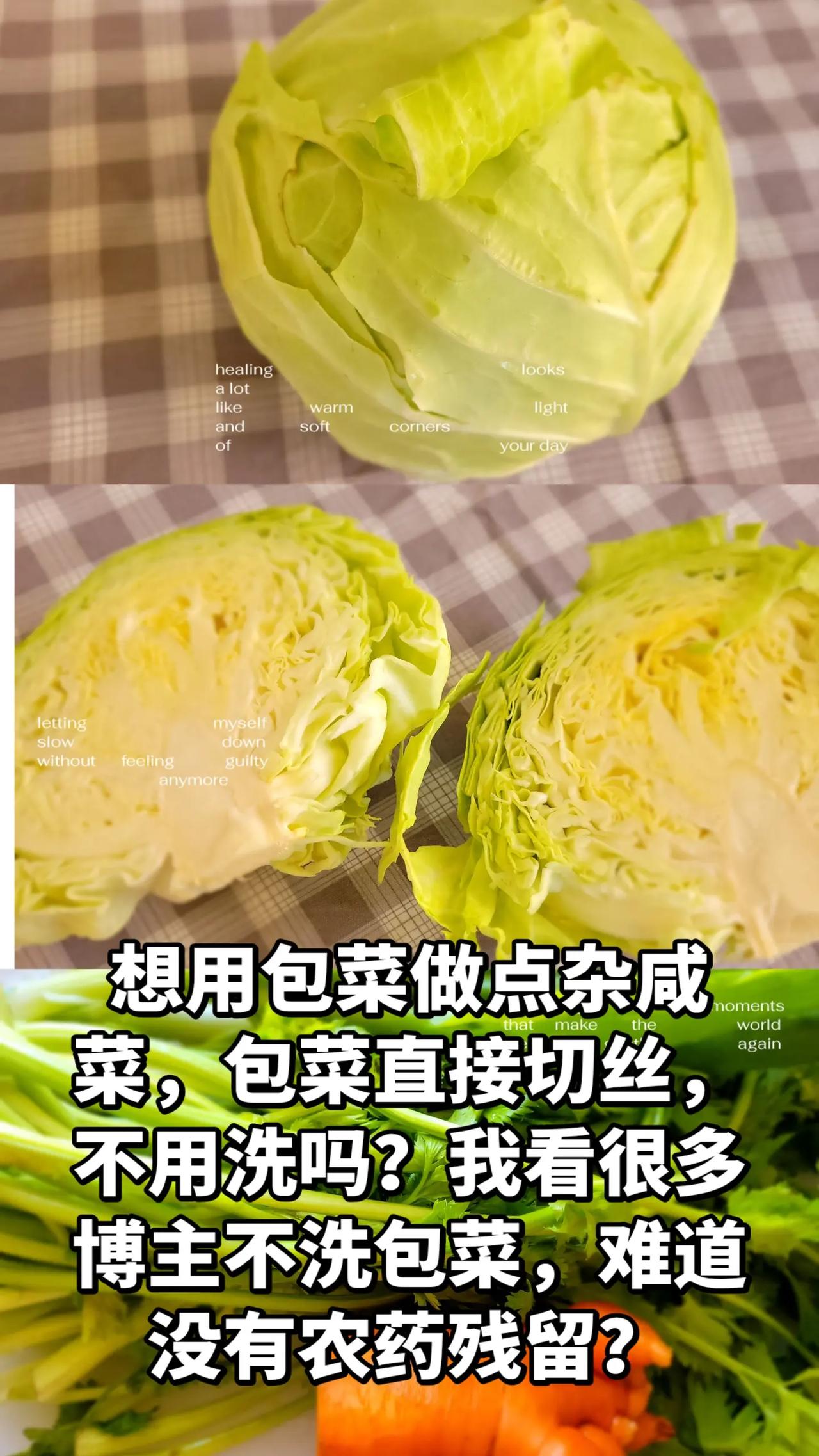 秋天里做美食——小咸菜。包菜做杂咸菜