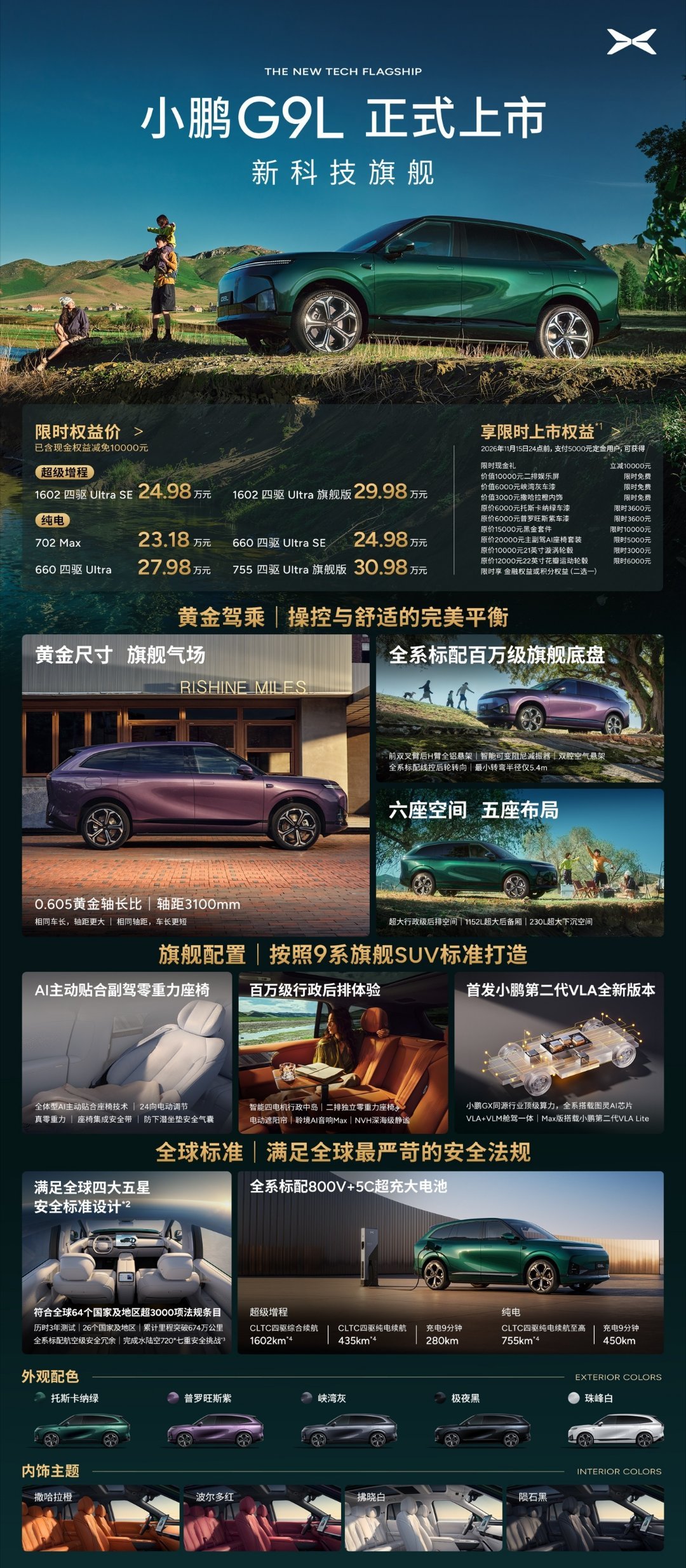小鹏G9L上市发布会 小鹏 G9L 今晚正式上市，定位黄金大五座科技旗舰，提供超