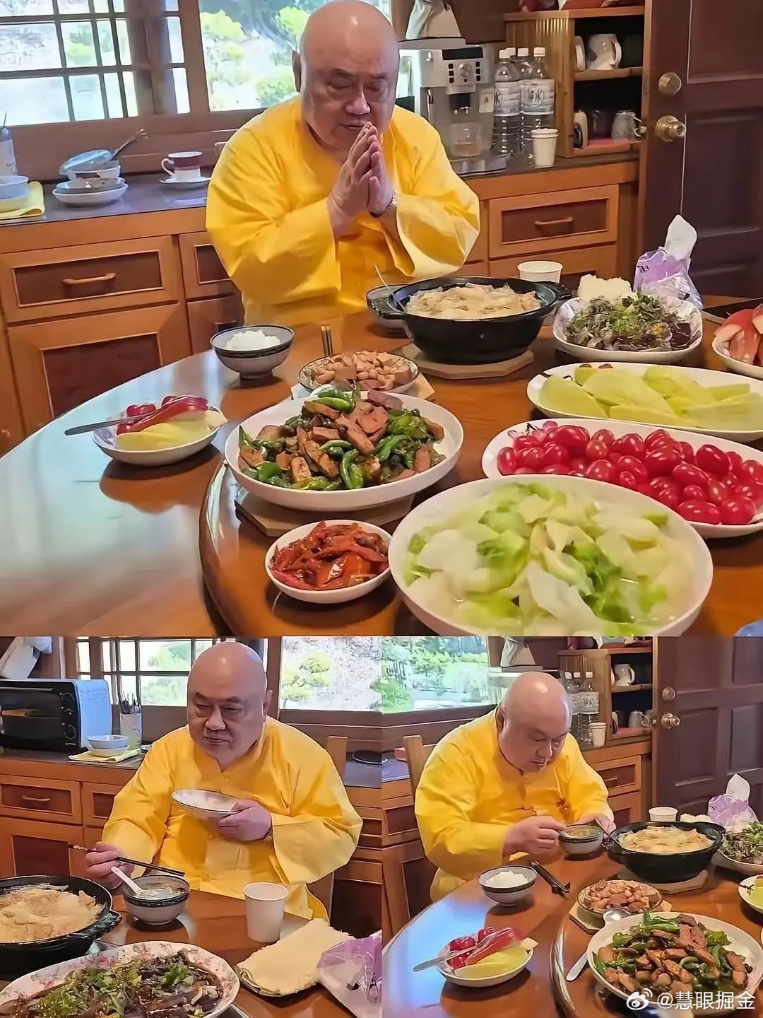 大师天天吃素怎么一点都不瘦 