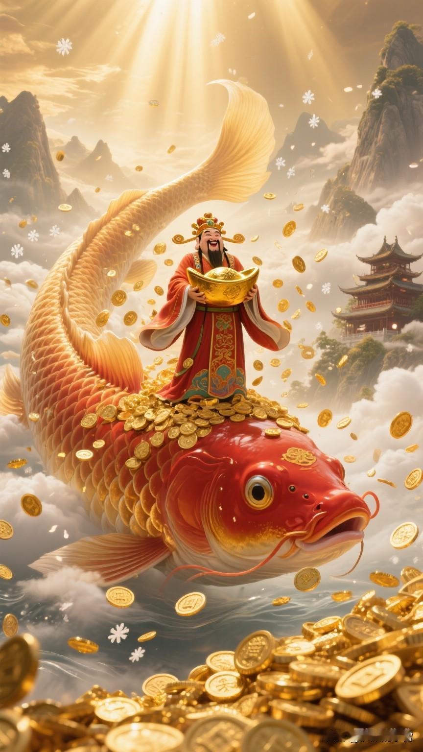 发张你手机里最美的夕阳照可以吗财神驾到，好运连连！💰🐟🏮