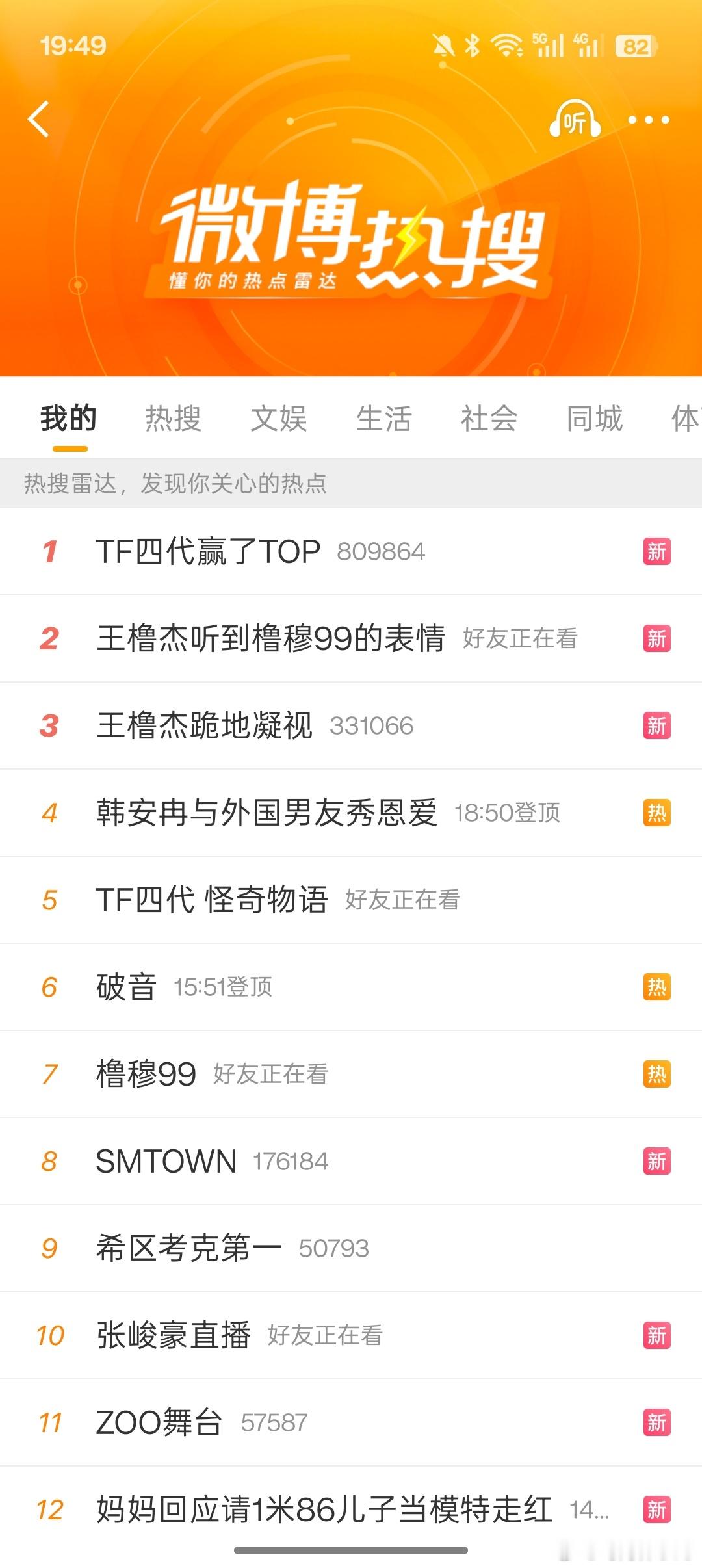 我上线打开热搜