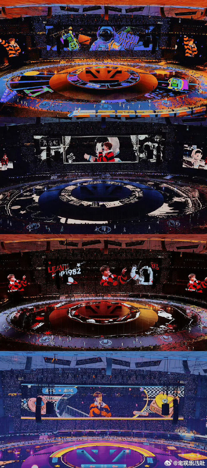 张杰演唱会有自己的超级碗张杰在鸟巢搞基建张杰鸟巢演唱会，万平舞台、百米机械列车，