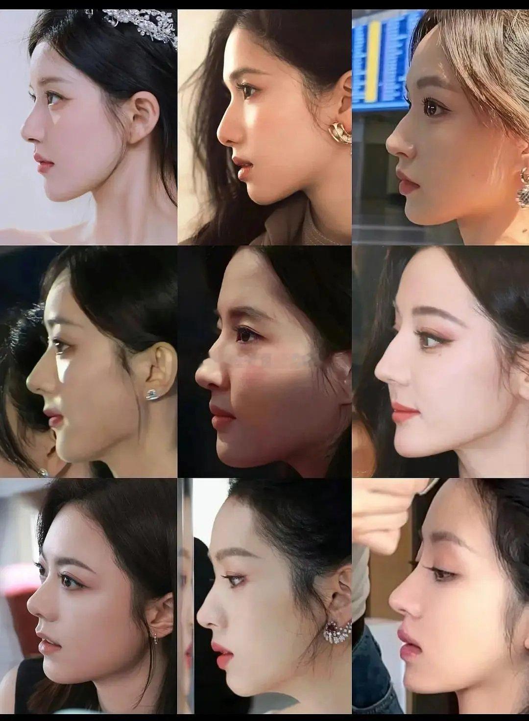 女明星侧颜对比。。。谁是骨相美的top。。。 