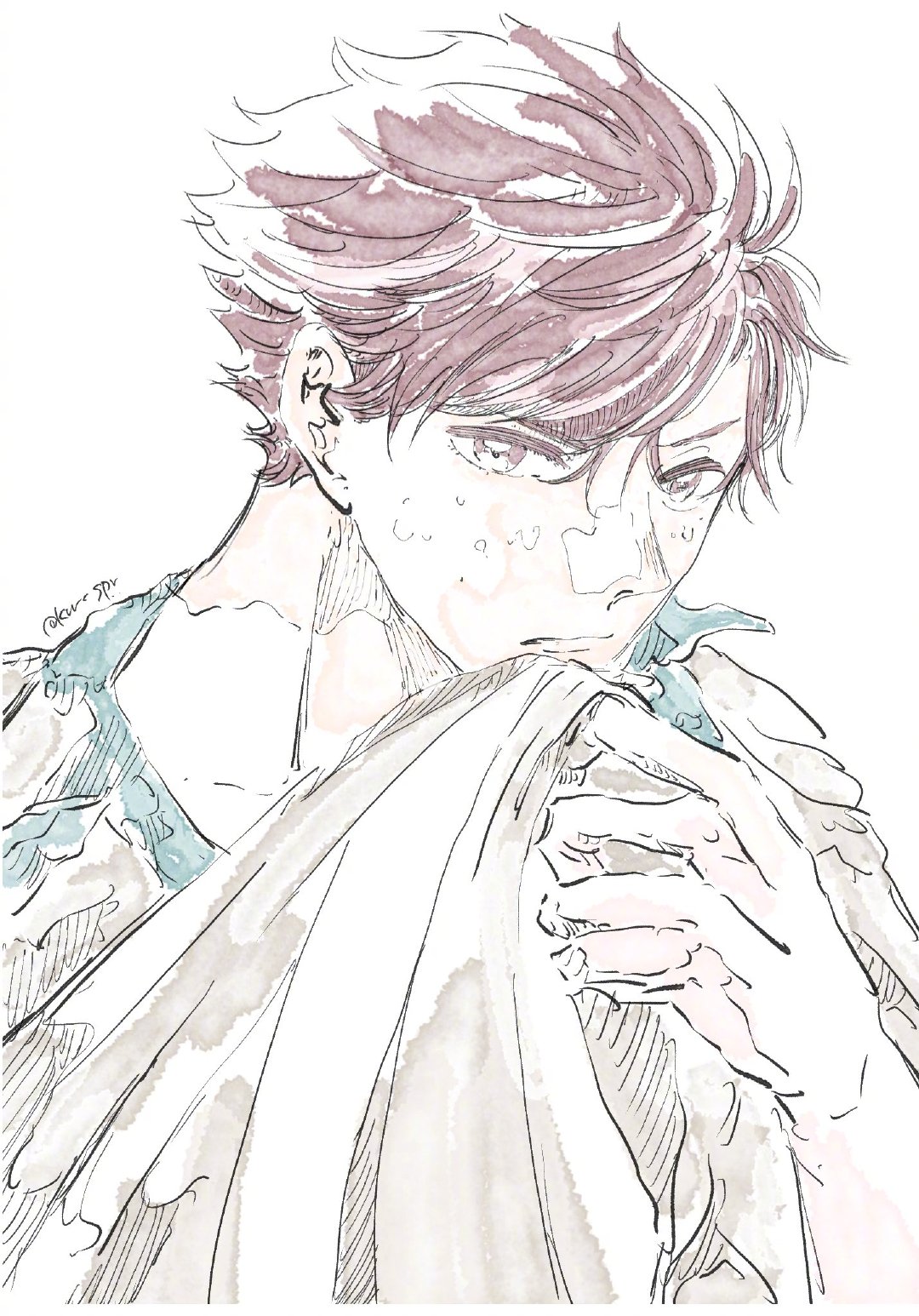 #排球少年# 蒼井老师画的及川大王真的是艺术品！！【x：krr_spr】 ​​​