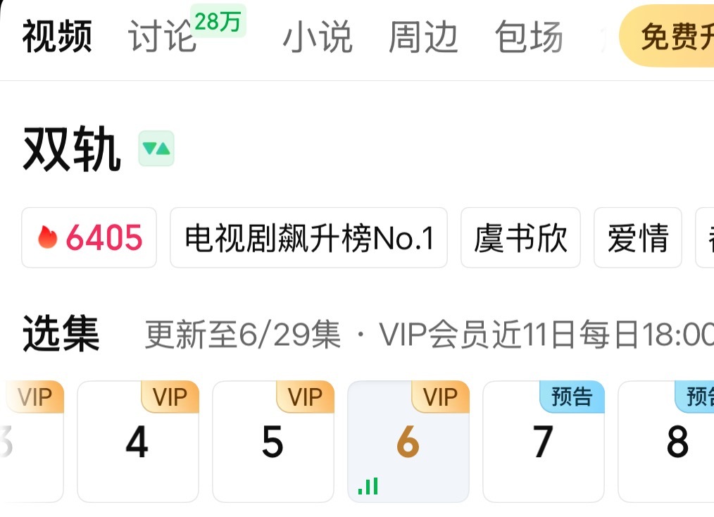 双轨热度6405了，空着的诡秘去挂播发发弹幕讨论做做数据，看看能不能今天凑个65