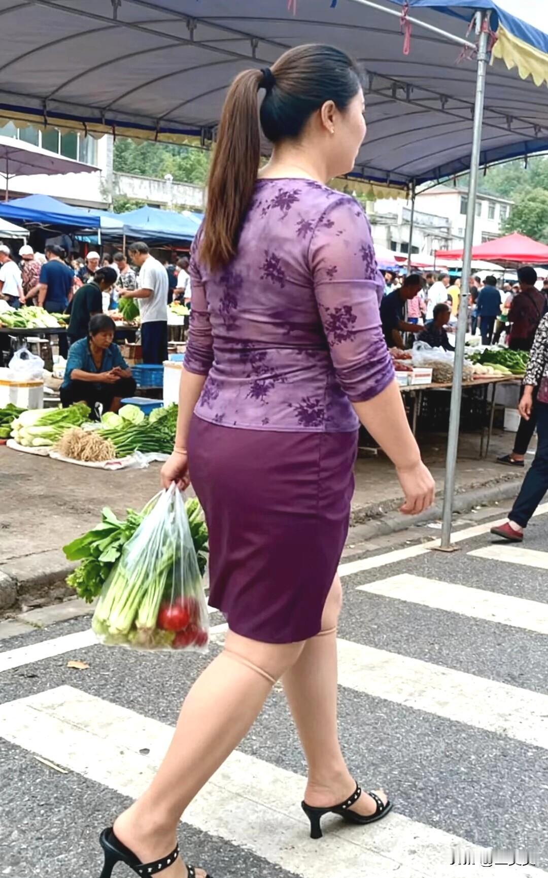 成熟的韵味姐姐[比心]轻熟女人味 
菜场偶遇韵味姐姐，太美了。
 
今天逛菜市场