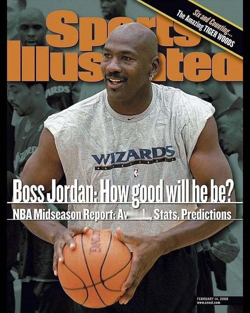 篮天下 26年前，迈克尔·乔丹成为了华盛顿奇才队的股东和篮球运营总裁。image