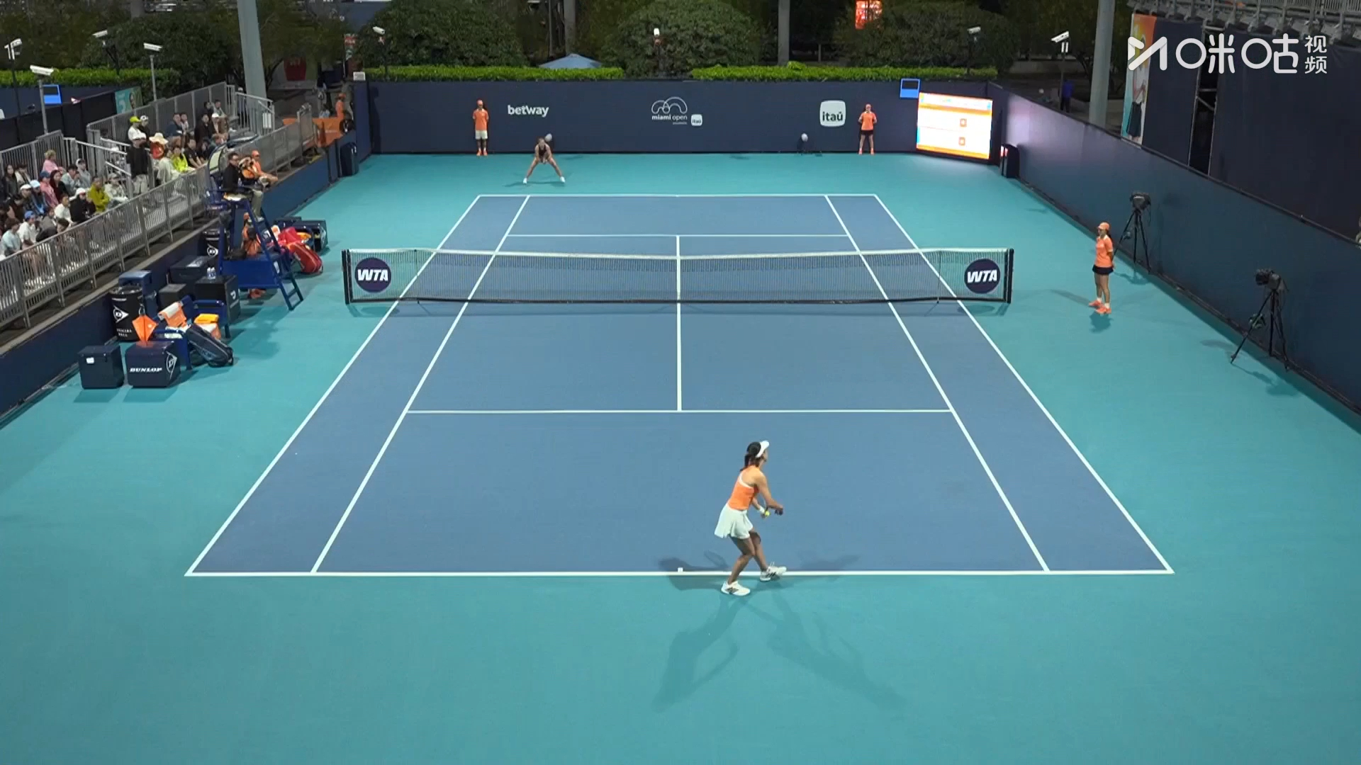 #王欣瑜1比2麦克纳莉#WTA1000迈阿密站女单次轮，4-6、6-1、0-6不