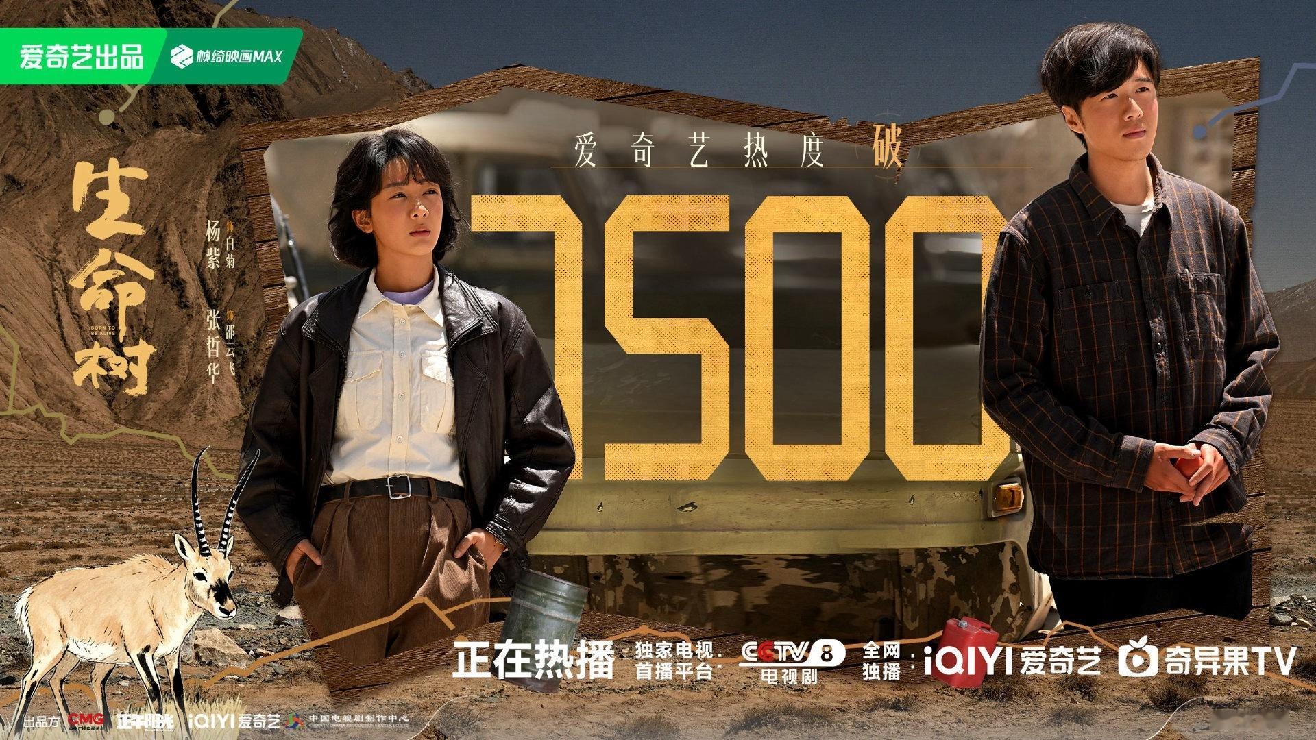 杨紫新剧生命树爱奇艺热度破7500了！好快呀！生命树疑似被恶意评分