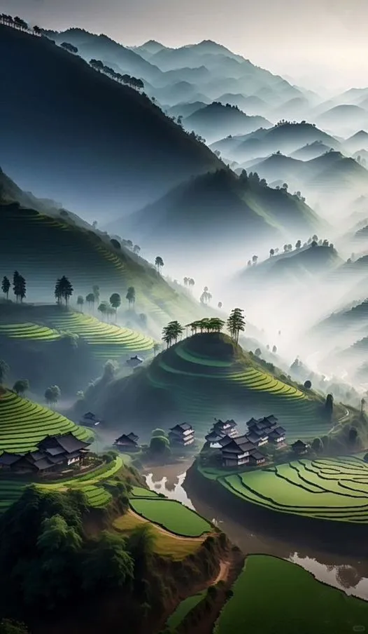 美图欣赏——山谷梯田