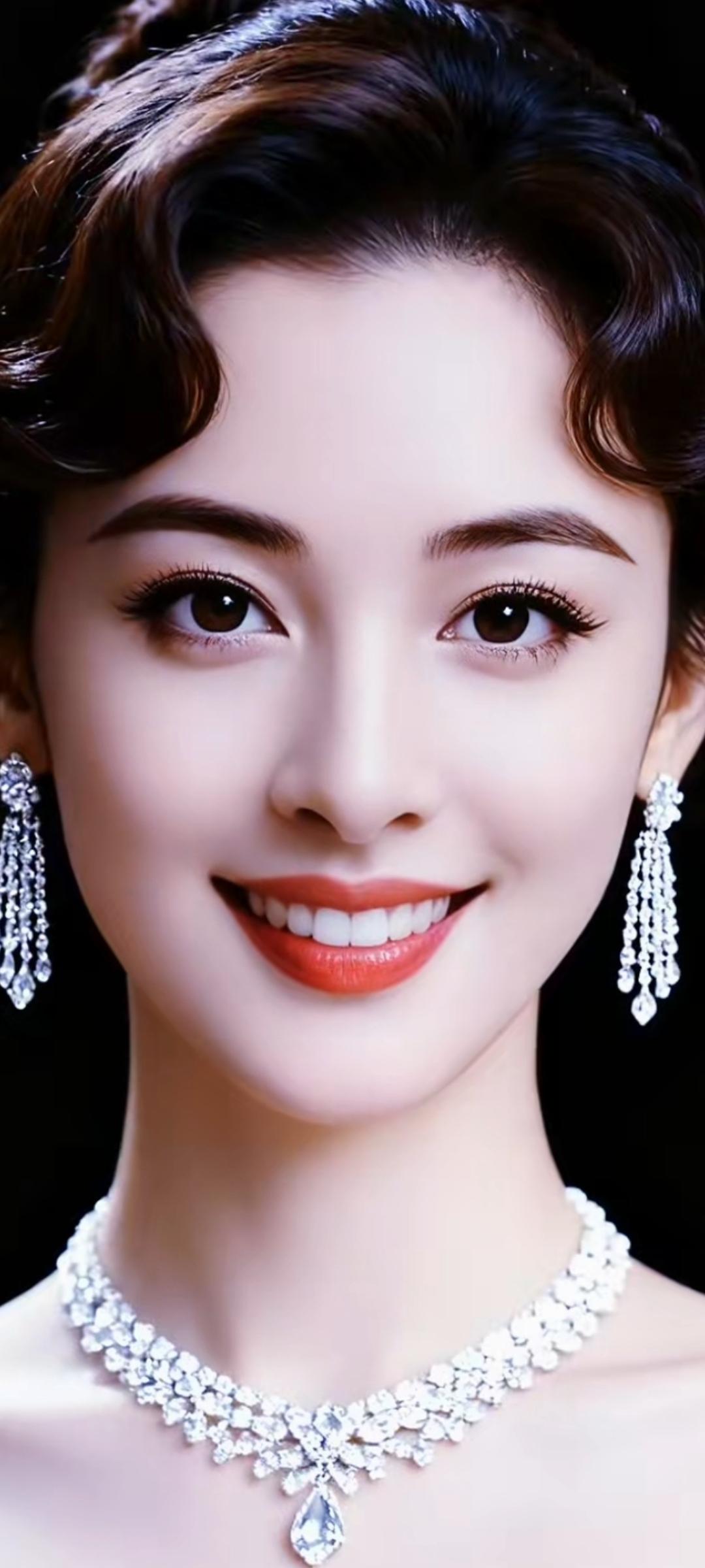 优雅微笑，闪耀珠宝，女神范儿十足！💎😊